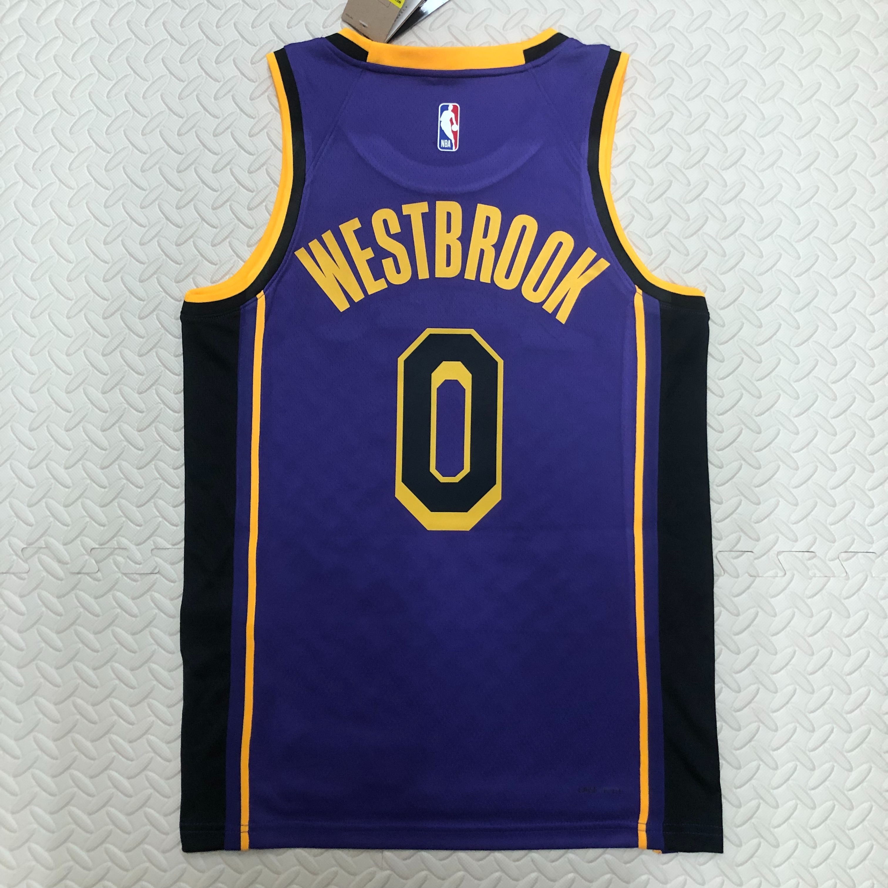 NBA Men Season 2023 Los Angeles Lakers Purple with Jordan Logo #0 WESTBROOK Jersey High Quality Name and Number Print - leoleo123123