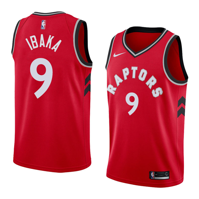 NBA Men Toronto Raptors Red #9 IBAKA Jersey High Quality Name and Number Print - leoleo123123