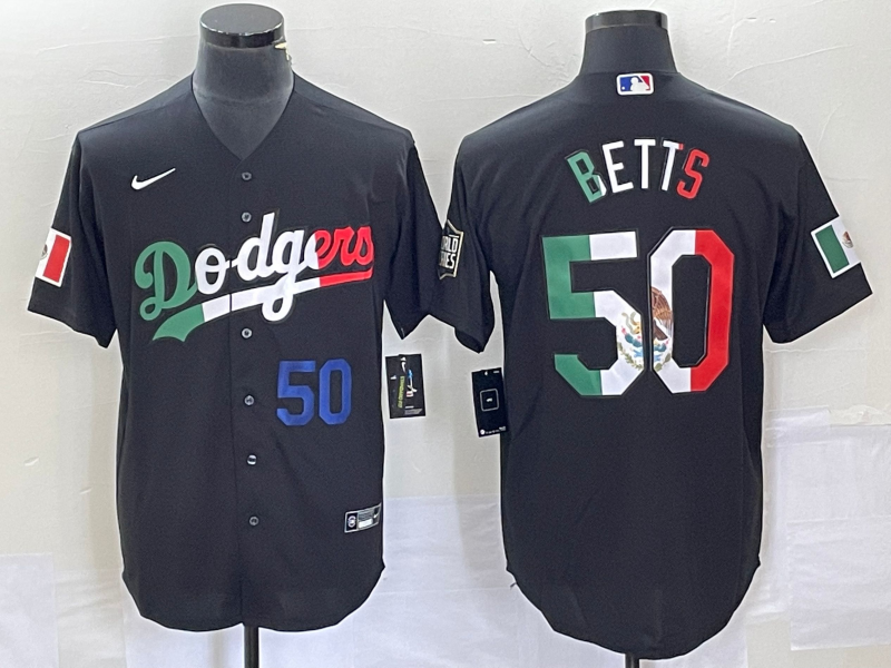 Los Angeles Dodgers BETTS #50 Black Baseball Jersey - leoleo123123