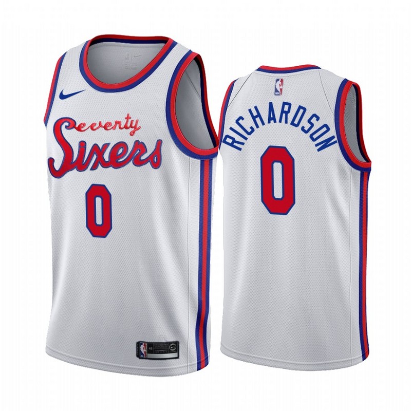 NBA Men Philadelphia 76ers 19-20 Season White #0 RICHARDSON Jersey High Quality Name and Number Print - leoleo123123
