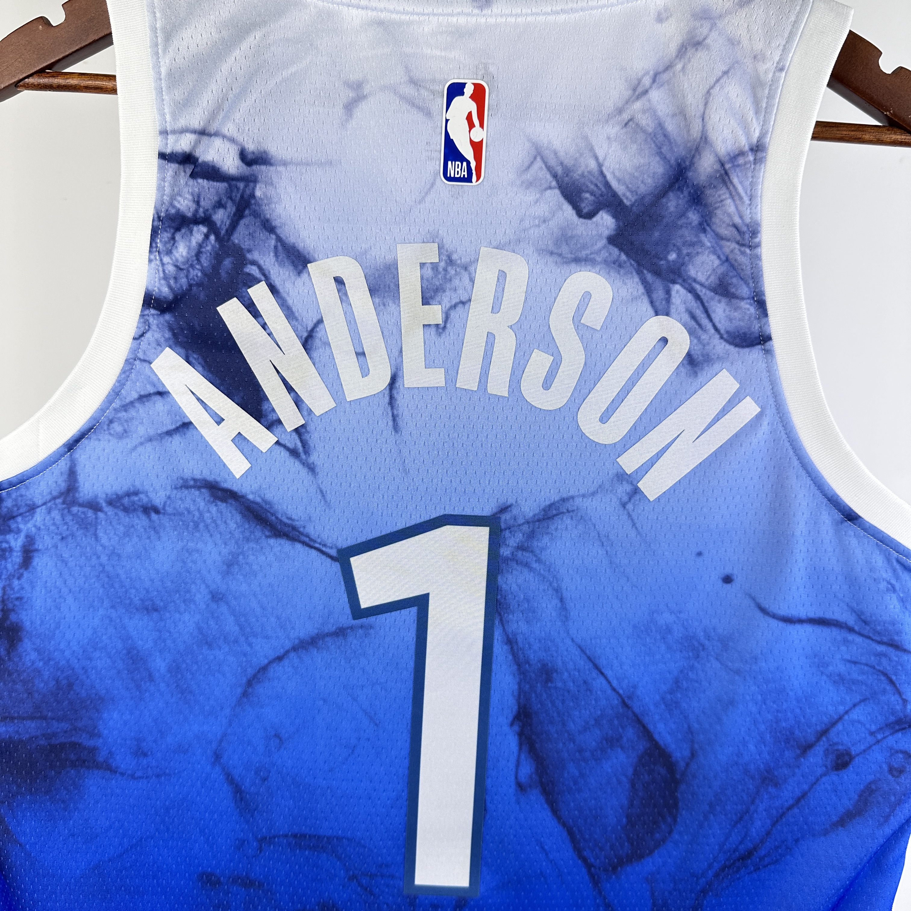 NBA Men 2024 Minnesota Timberwolves City Edition Blue #1 ANDERSON Jersey High Quality Name and Number Print - leoleo123123