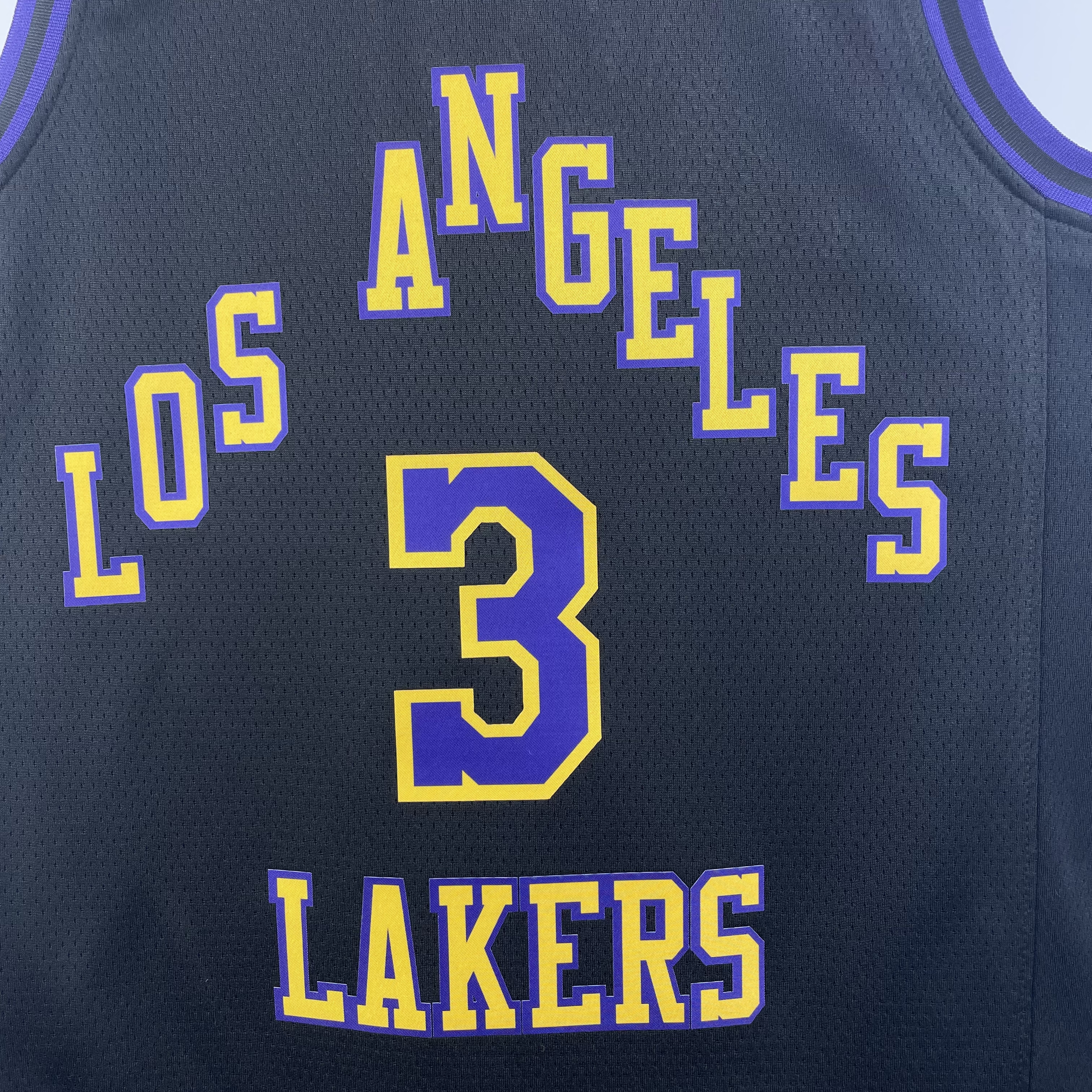 NBA Men 2024 Los Angeles Lakers Black City Version #3 DAVIS Jersey High Quality Name and Number Print - leoleo123123
