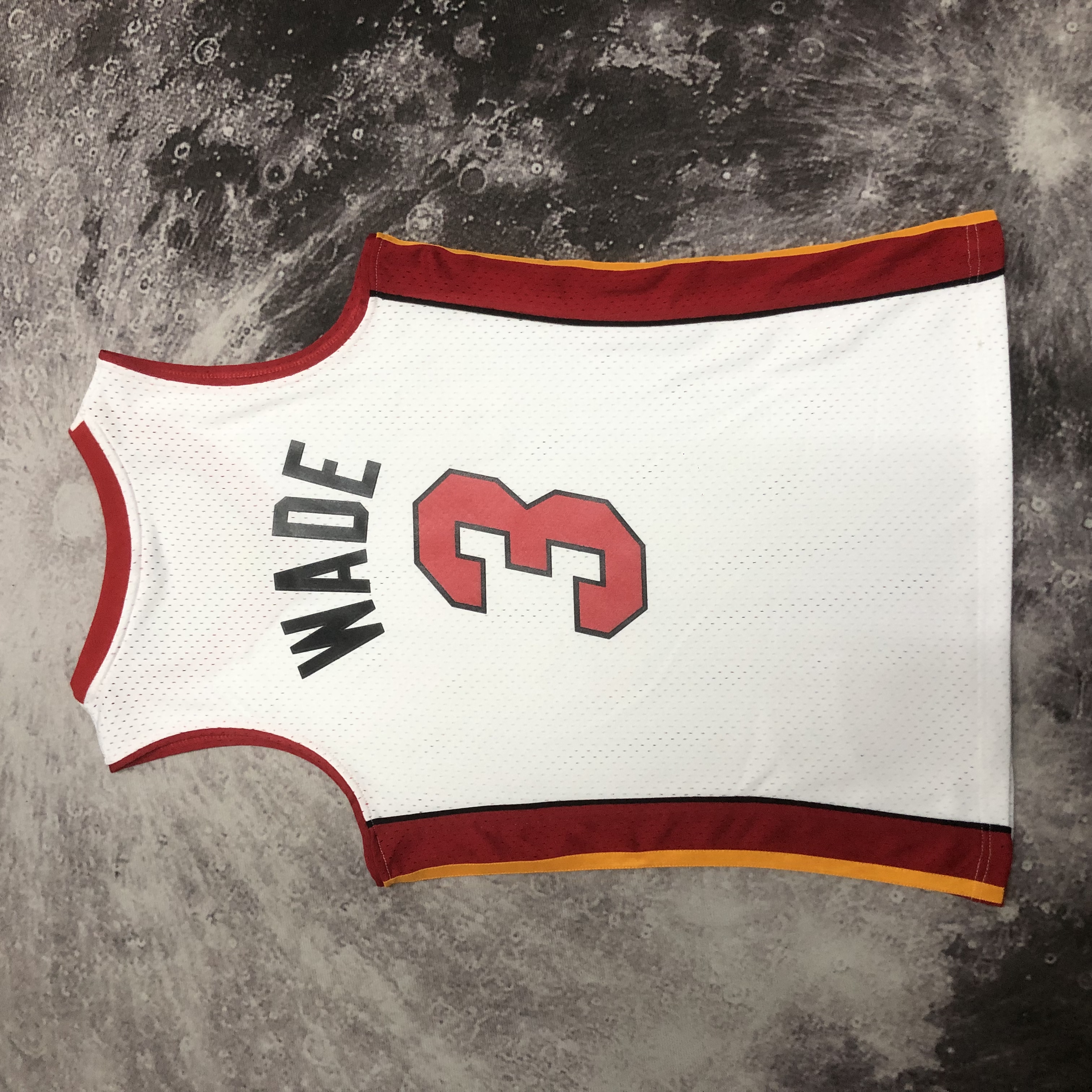 NBA Men Season 05-06 Miami Heat White #3 WADE Jersey High Quality Name and Number Print - leoleo123123