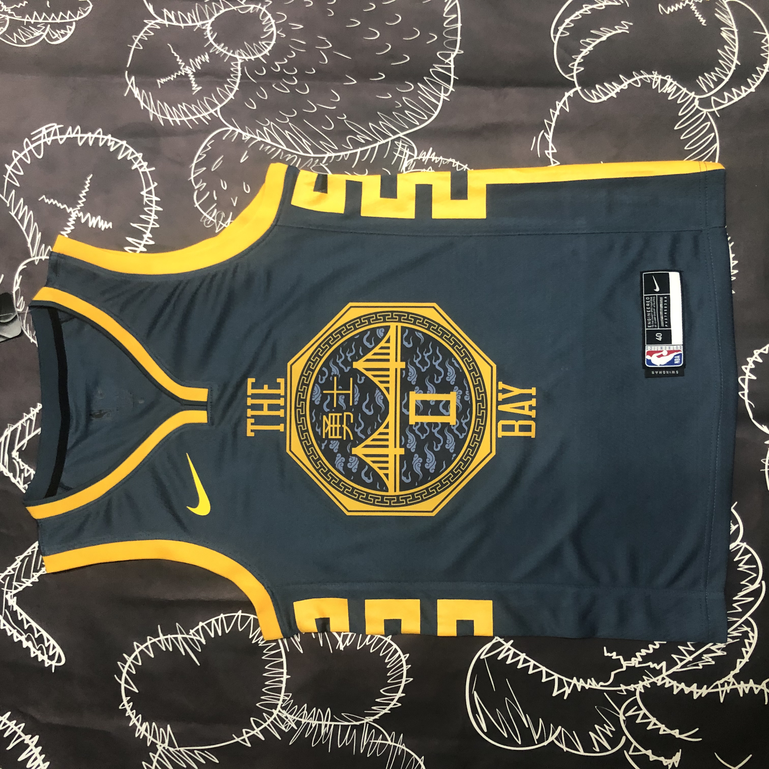 NBA Men Season 2018 Golden State Warriors Dark Grey #0 PAYTON II Jersey High Quality Name and Number Print - leoleo123123