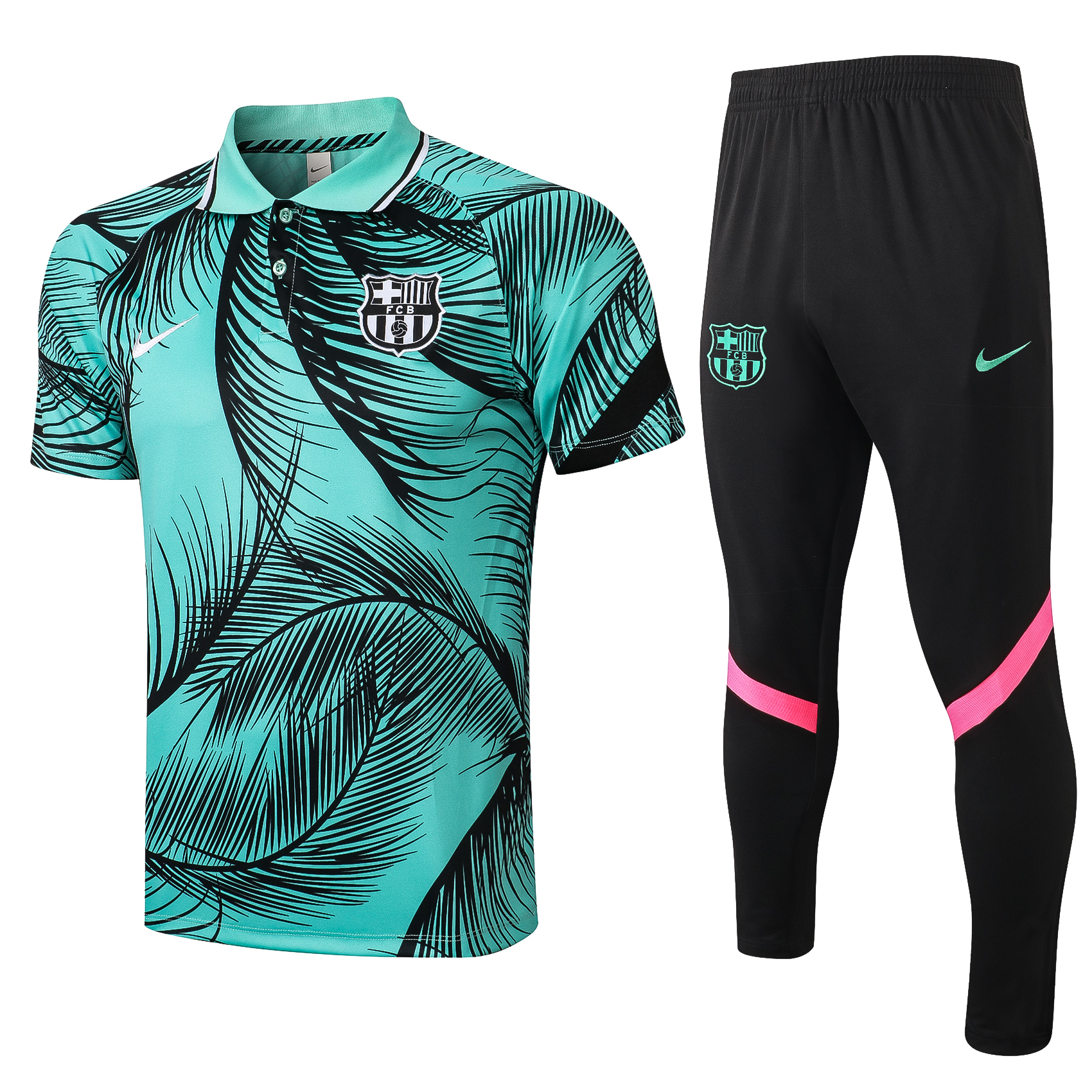 21-22 Barcelona Green Polo Training Tracksuit Thai Quality - leoleo123123