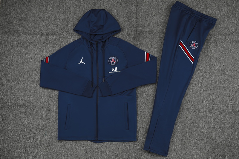 21/22 PSG Navy Jacket Tracksuit with Cap Thai Quality - leoleo123123