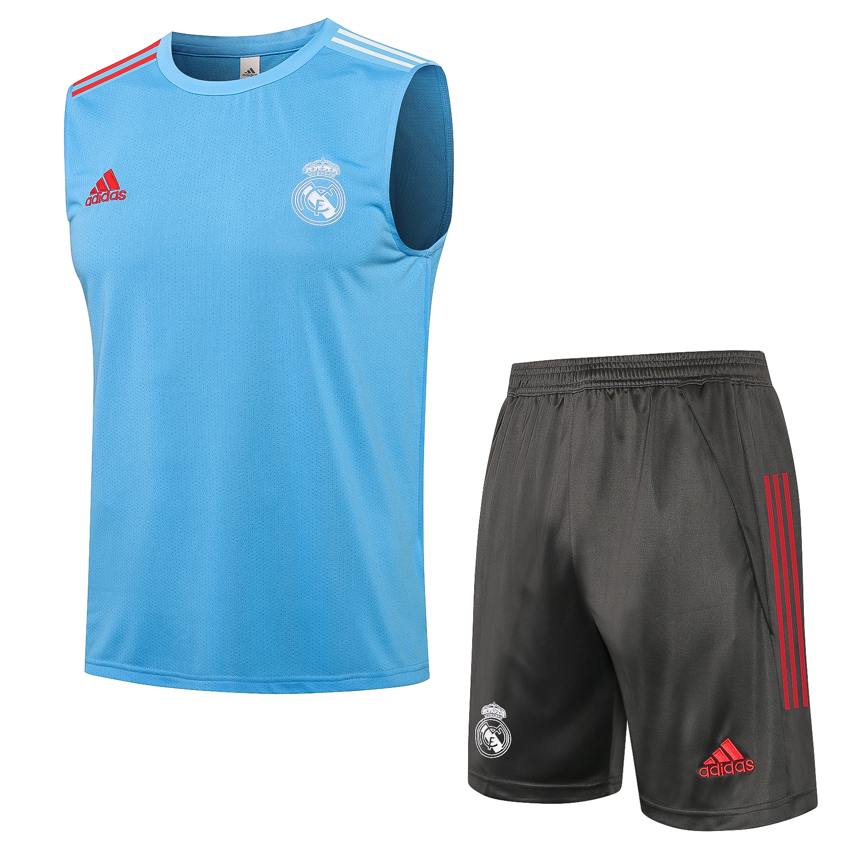21/22 Real Madrid Blue Vest Training Set--Vest and Short Pant Training Tracksuit - leoleo123123