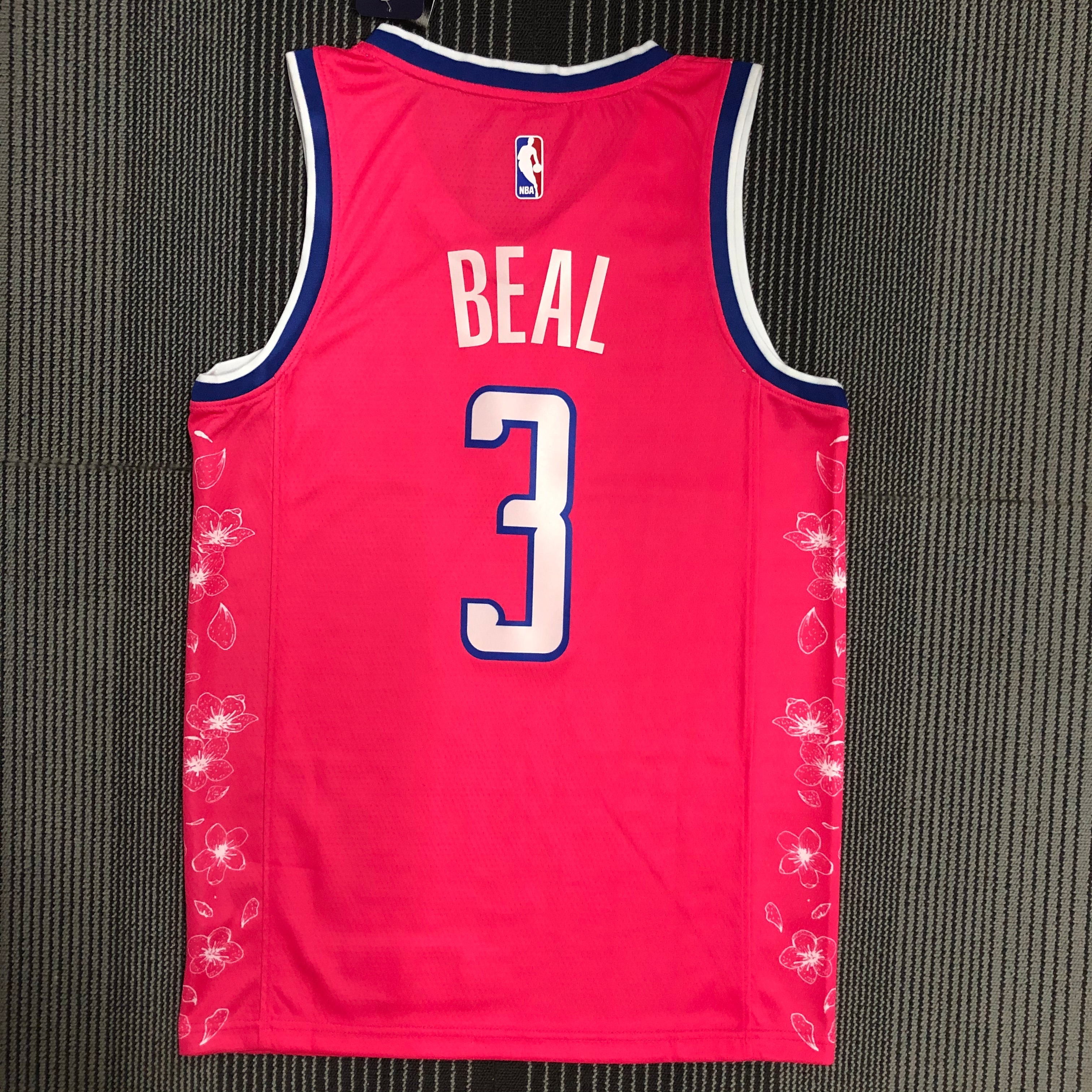 NBA Men Season 2023 Washington Wizards Pink #3 BEAL Jersey High Quality Name and Number Print - leoleo123123