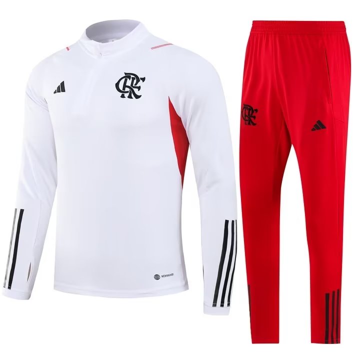 23/24 Flamengo Kids White Sweater Tracksuit Thai Quality - leoleo123123