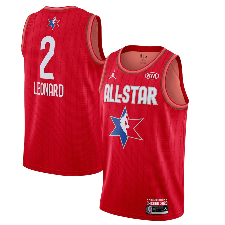 NBA Men 2020 All Star Jerseys Red #2 LEONARD Jersey High Quality Name and Number Print - leoleo123123