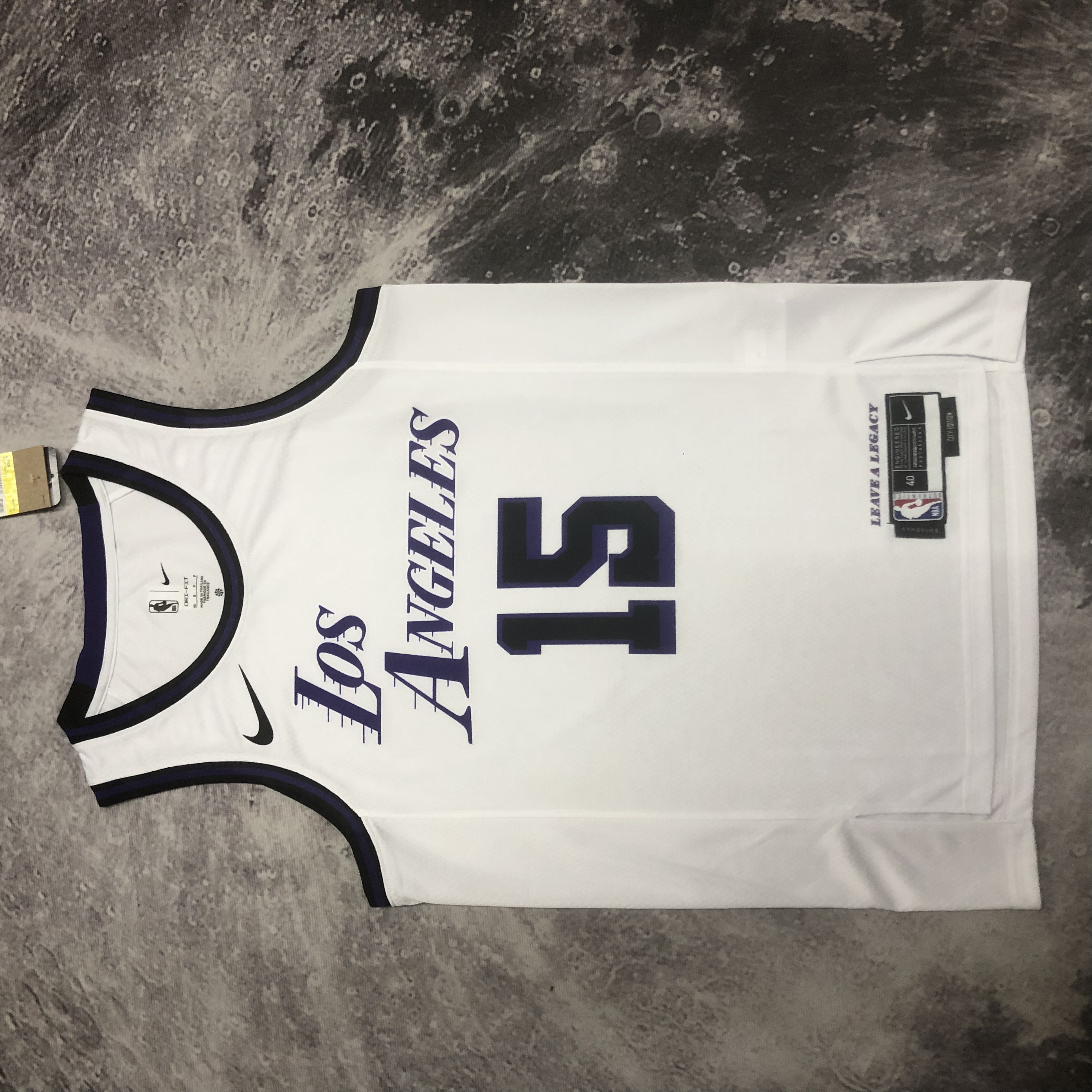 NBA Men Season 2023 Los Angeles Lakers White #15 REAVES Jersey High Quality Name and Number Print - leoleo123123