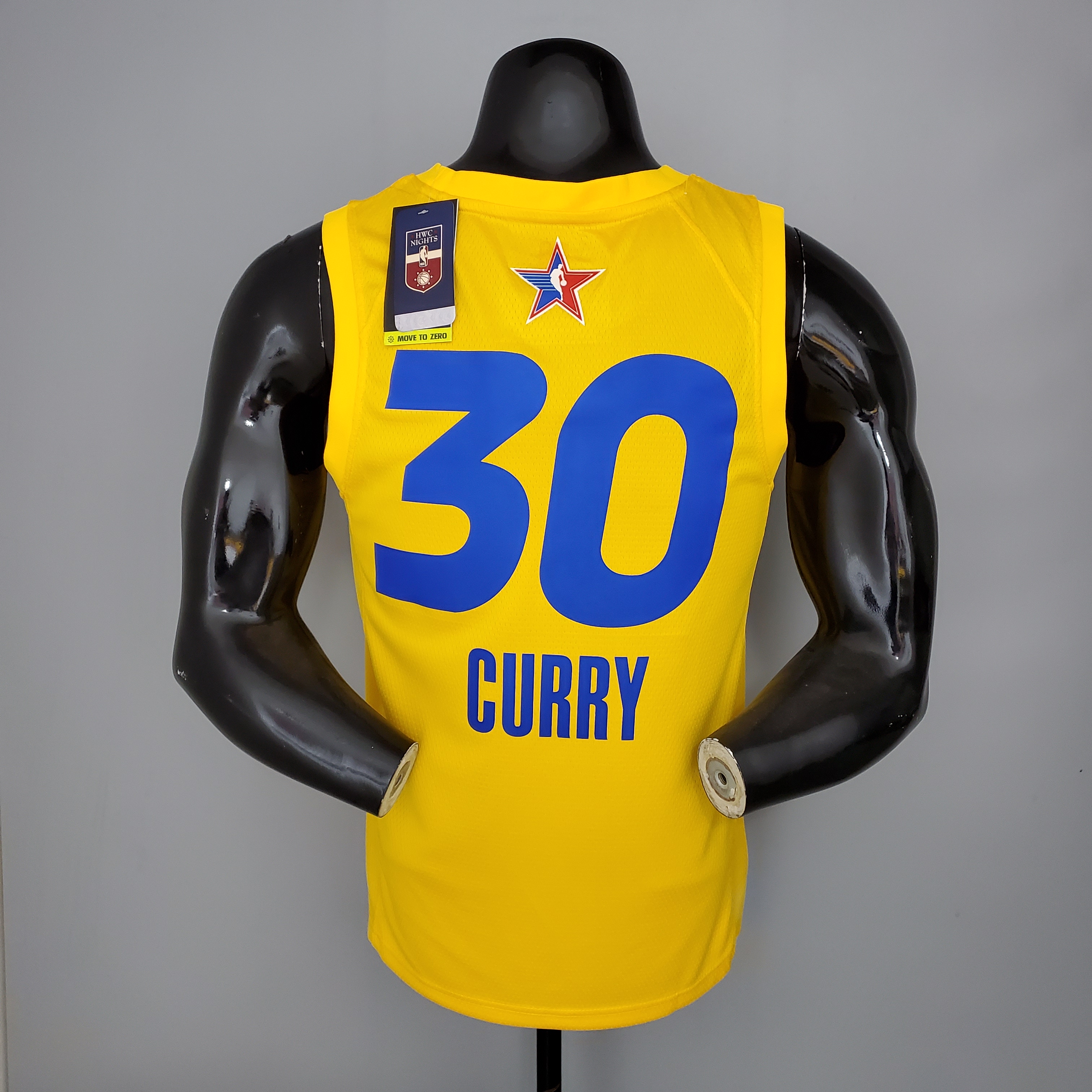 NBA Men 2021 All Star Jerseys Yellow #30 CURRY Jersey High Quality Name and Number Print - leoleo123123