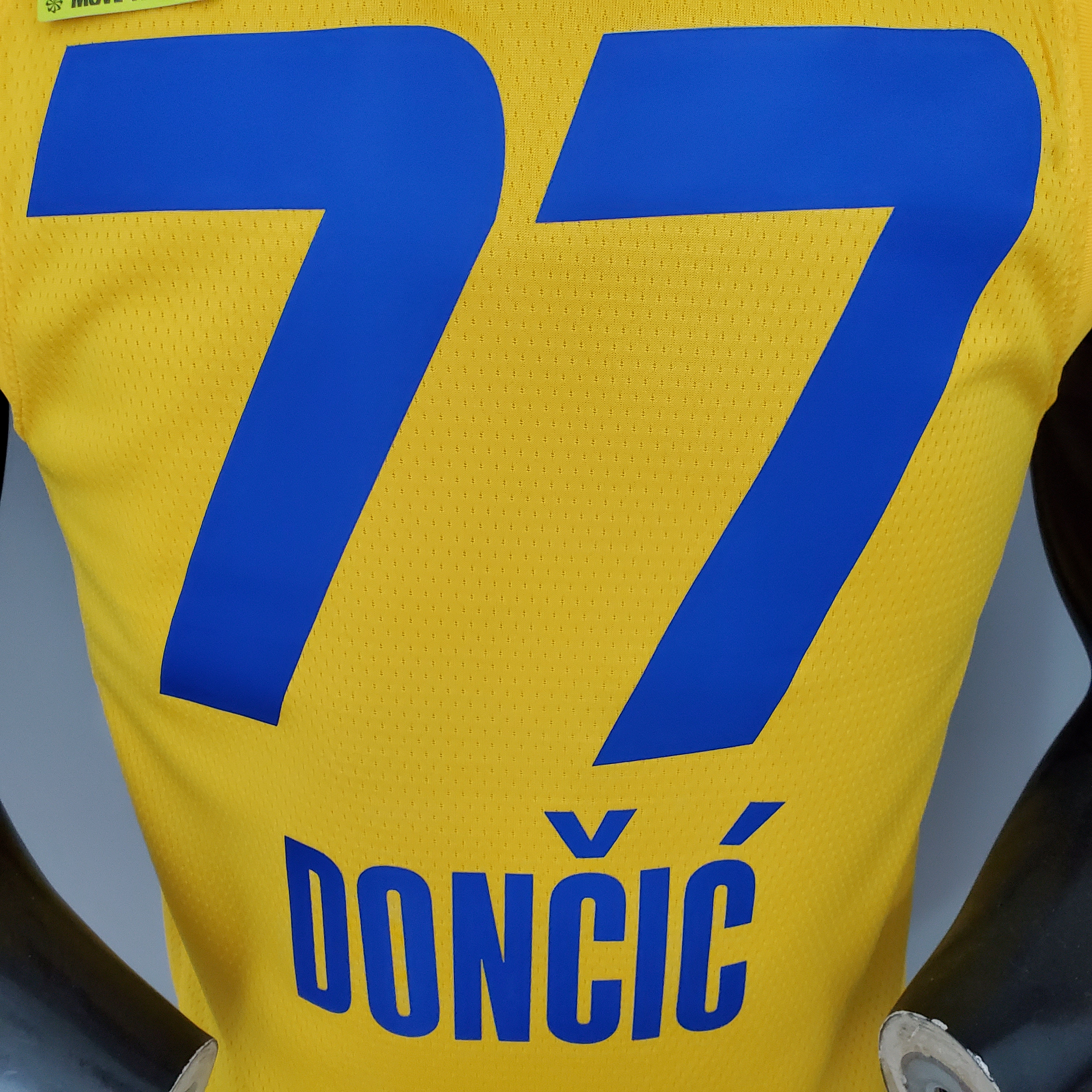 NBA Men 2021 All Star Jerseys Yellow #77 DONCIC Jersey High Quality Name and Number Print - leoleo123123