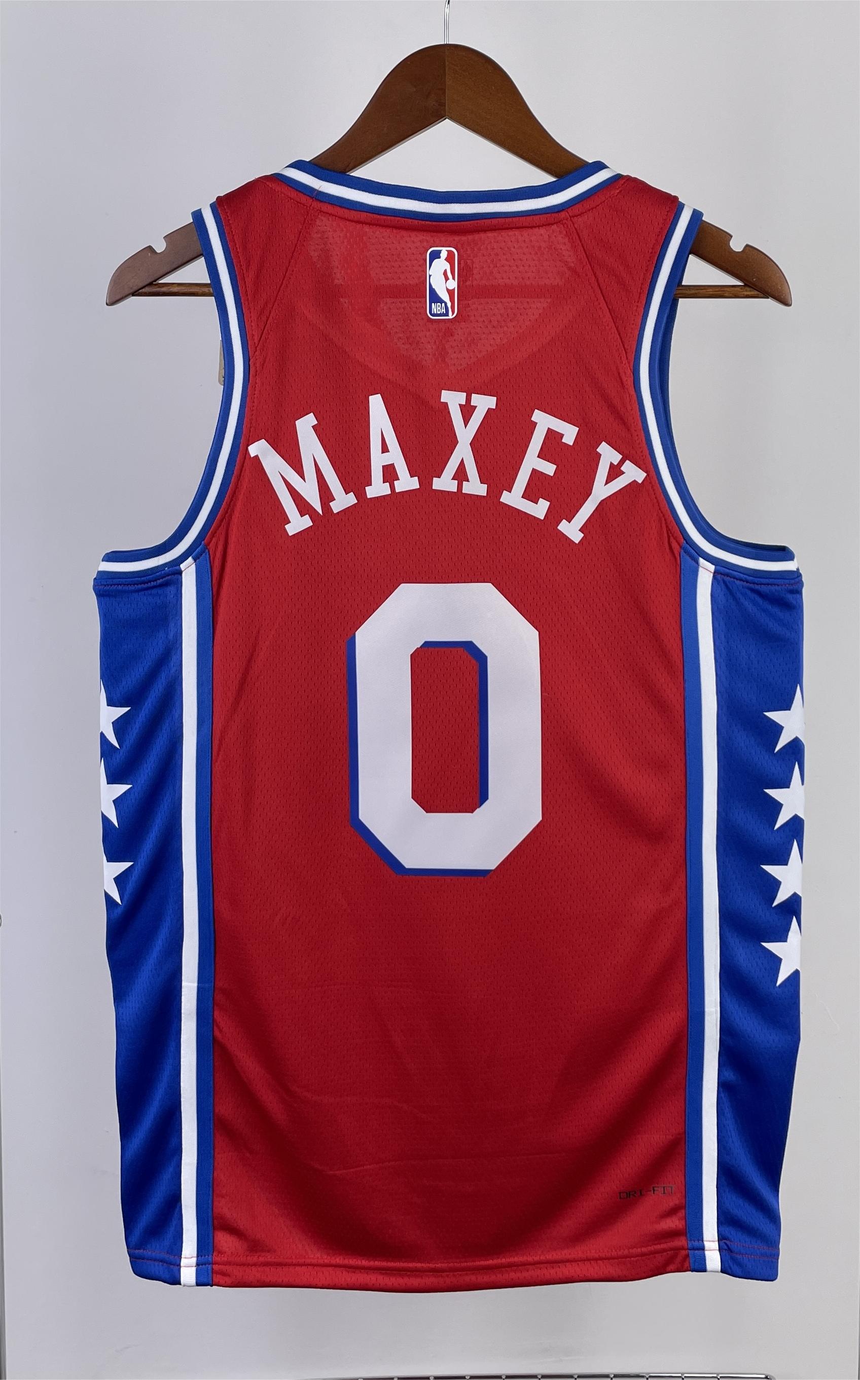 NBA Men 2023 Philadelphia 76ers Red #0 MAXEY Swingman Jersey - leoleo123123