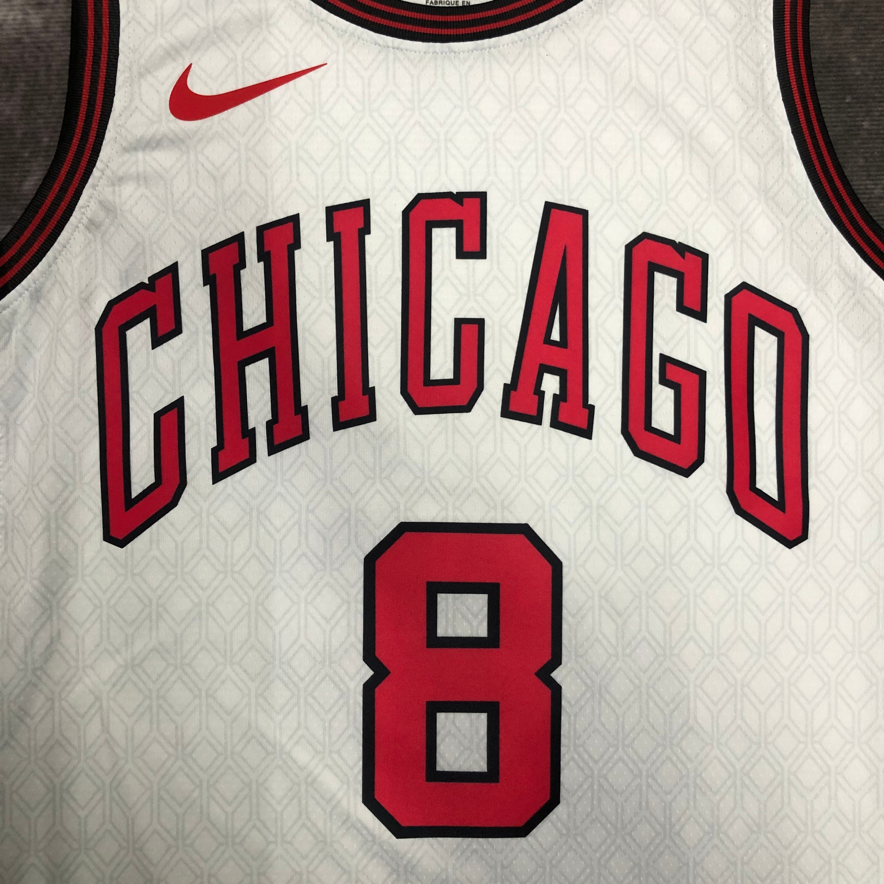 NBA Men 2023 Chicago Bulls City Version White #8 LAVINE Jersey High Quality Name and Number Print - leoleo123123