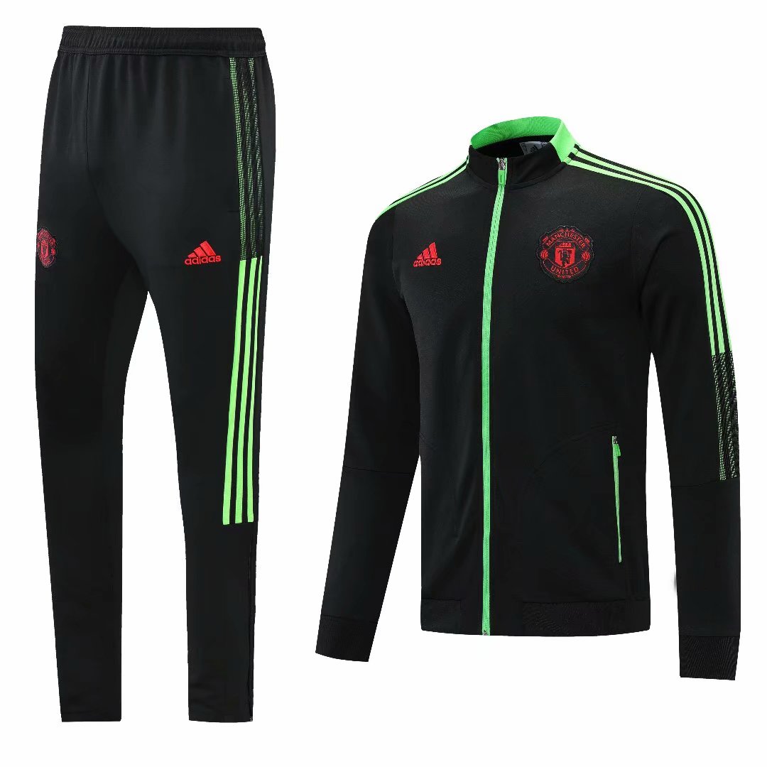 21/22 Man United Black Jacket Tracksuit Thai Quality - leoleo123123