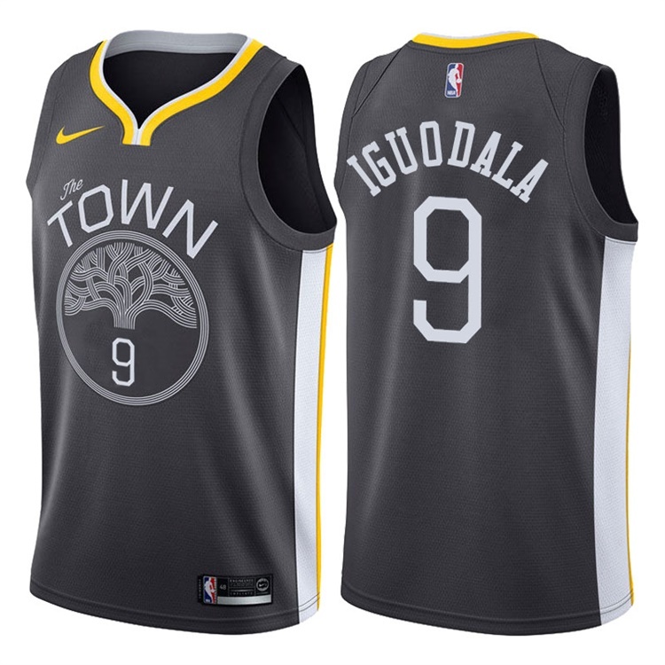 NBA Men Golden State Warriors Black #9 IGUODALA Jersey High Quality Name and Number Print - leoleo123123