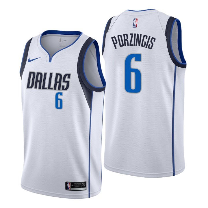 NBA Men Dallas Mavericks White #6 PORZINGIS Jersey High Quality Name and Number Print - leoleo123123