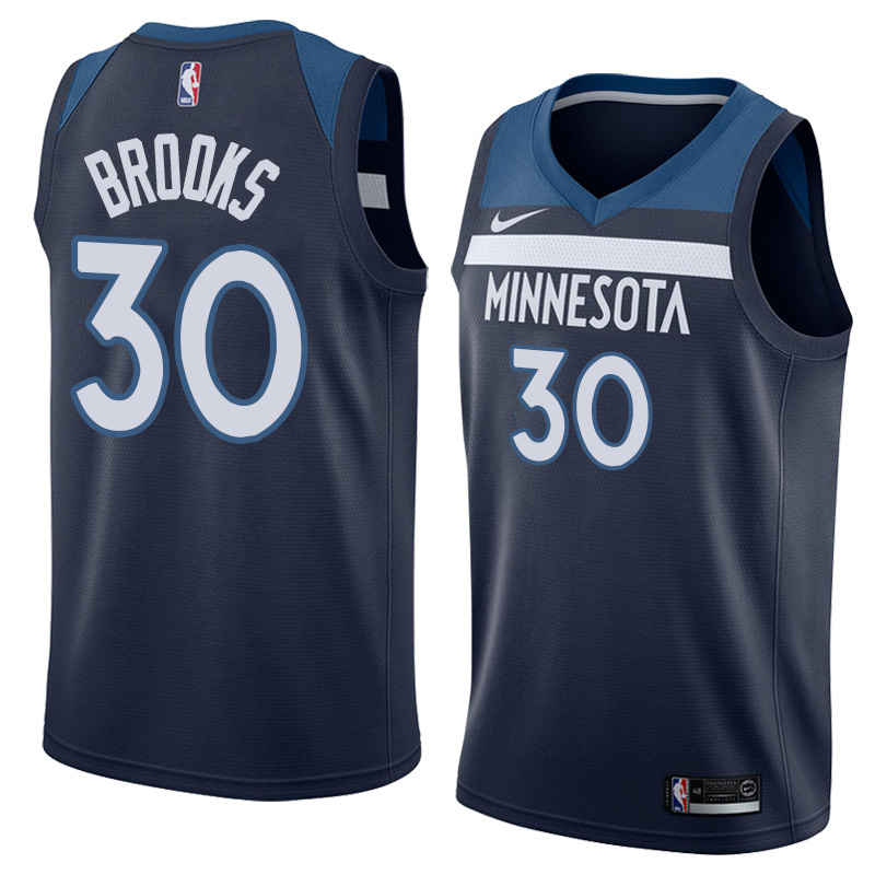 NBA Men Minnesota Timberwolves Dark Blue #30 BROOKS Jersey High Quality Name and Number Print - leoleo123123