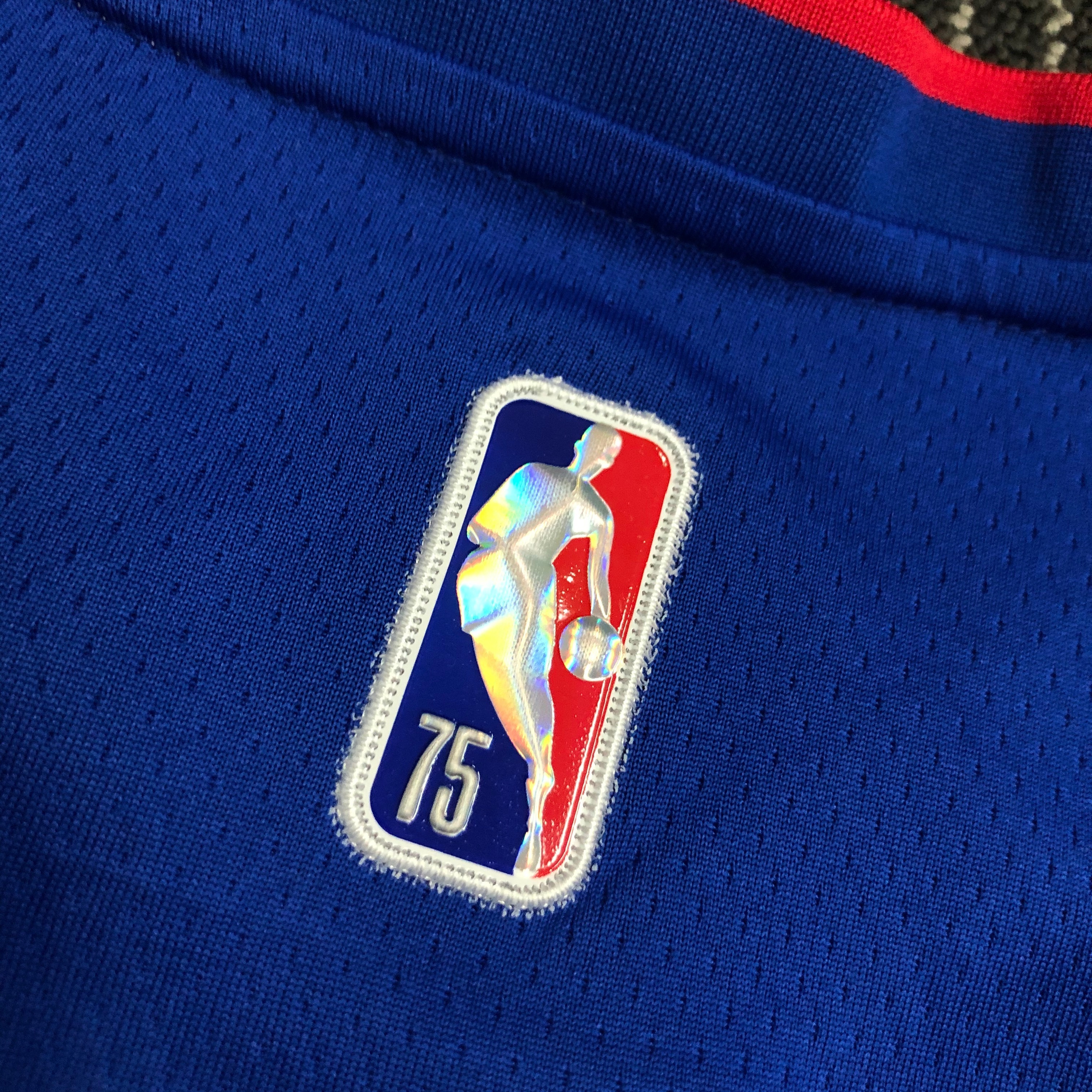 NBA 75th Anniversary Detroit Pistons Blue #1 IVERSON Jersey High Quality Name and Number Print - leoleo123123