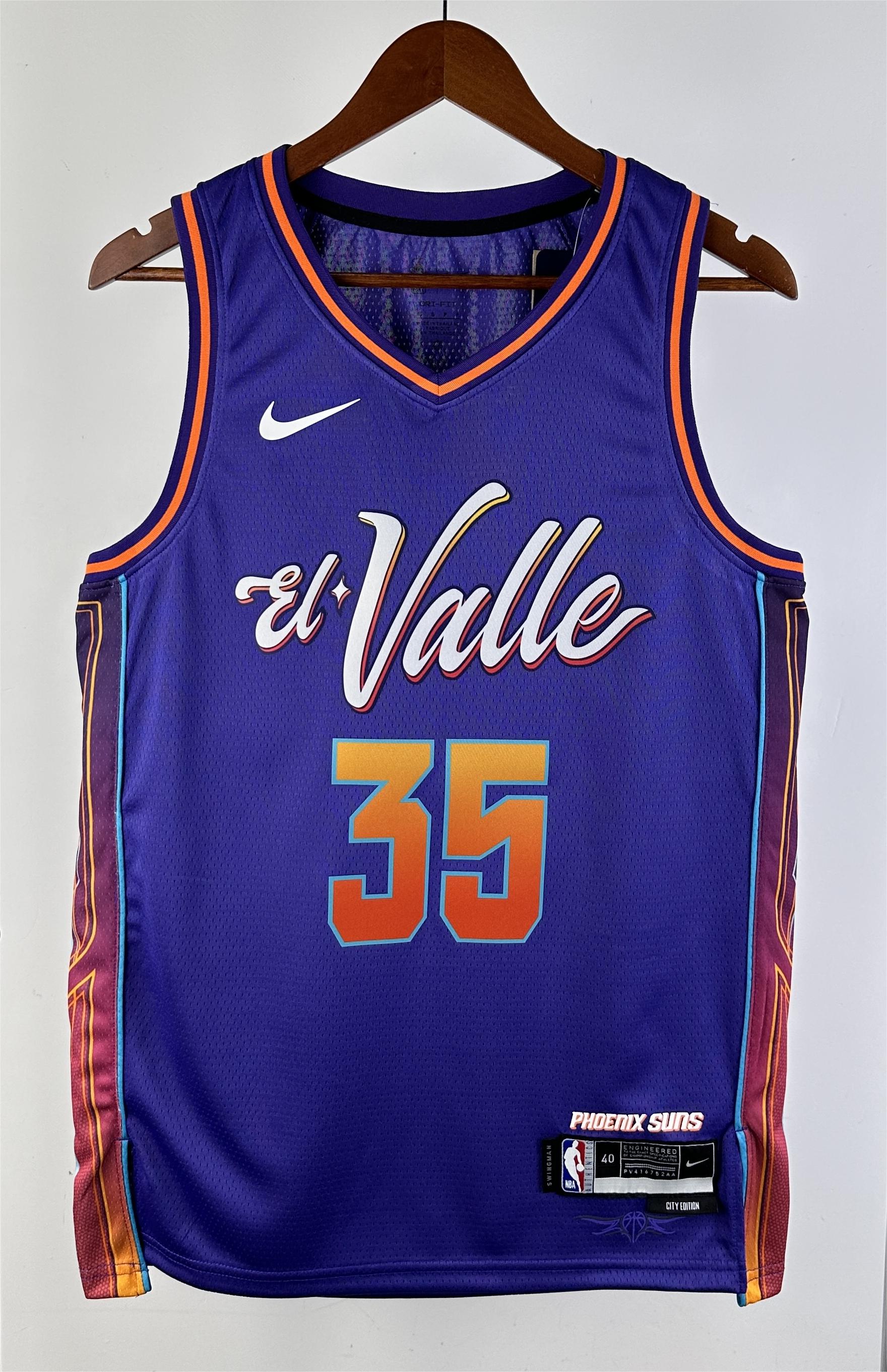 NBA Men 2024 Phoenix Suns Purple City Edition #35 DURANT Jersey High Quality Name and Number Print - leoleo123123