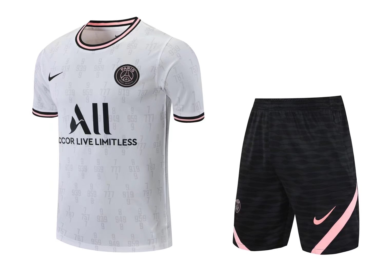 21/22 PSG Training Jersey Grey White Training Tracksuit - leoleo123123