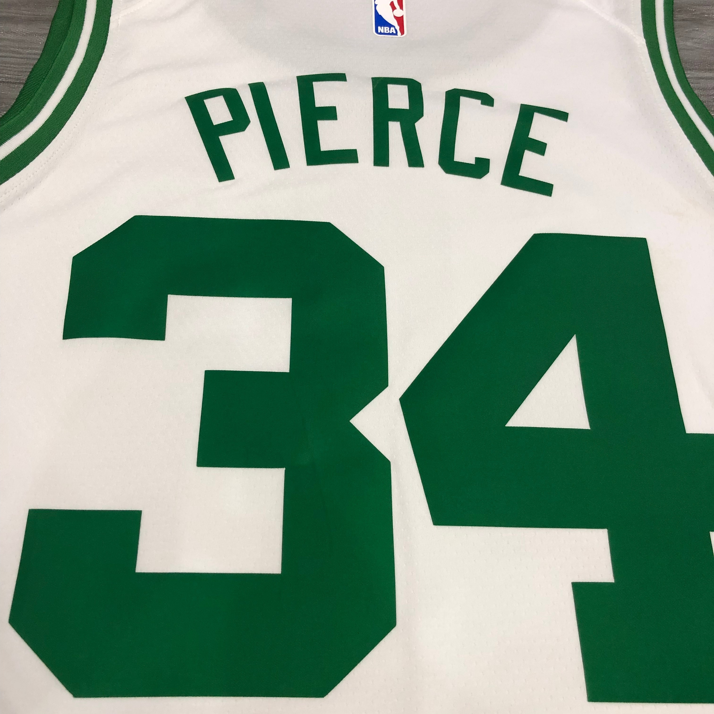 NBA Boston Celtics Retro White with Green Name #34 PIERCE Jersey High Quality Name and Number Print - leoleo123123