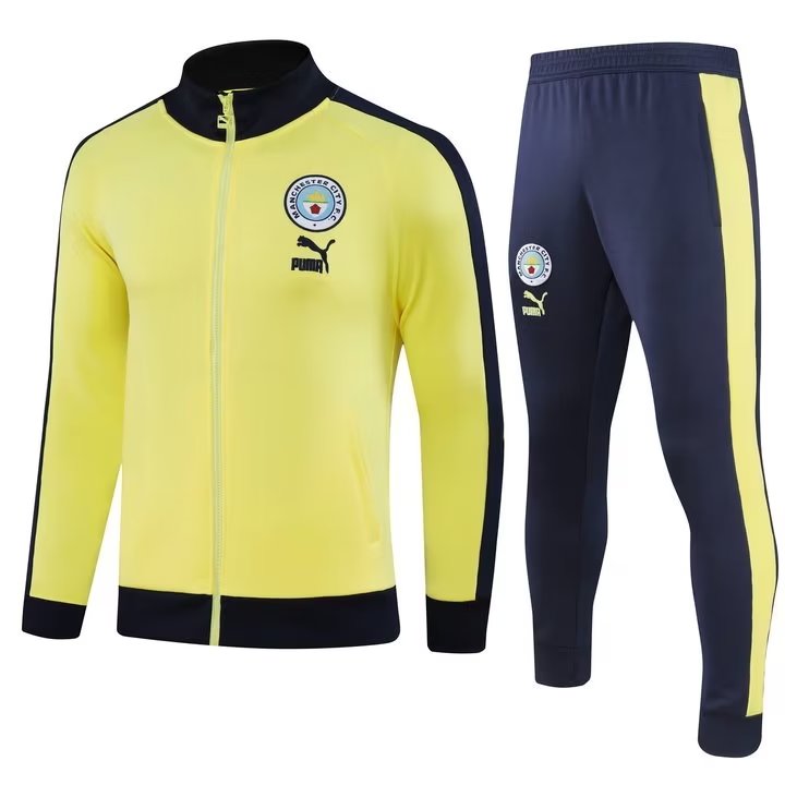 23/24 Man City Yellow Jacket Tracksuit Thai Quality - leoleo123123
