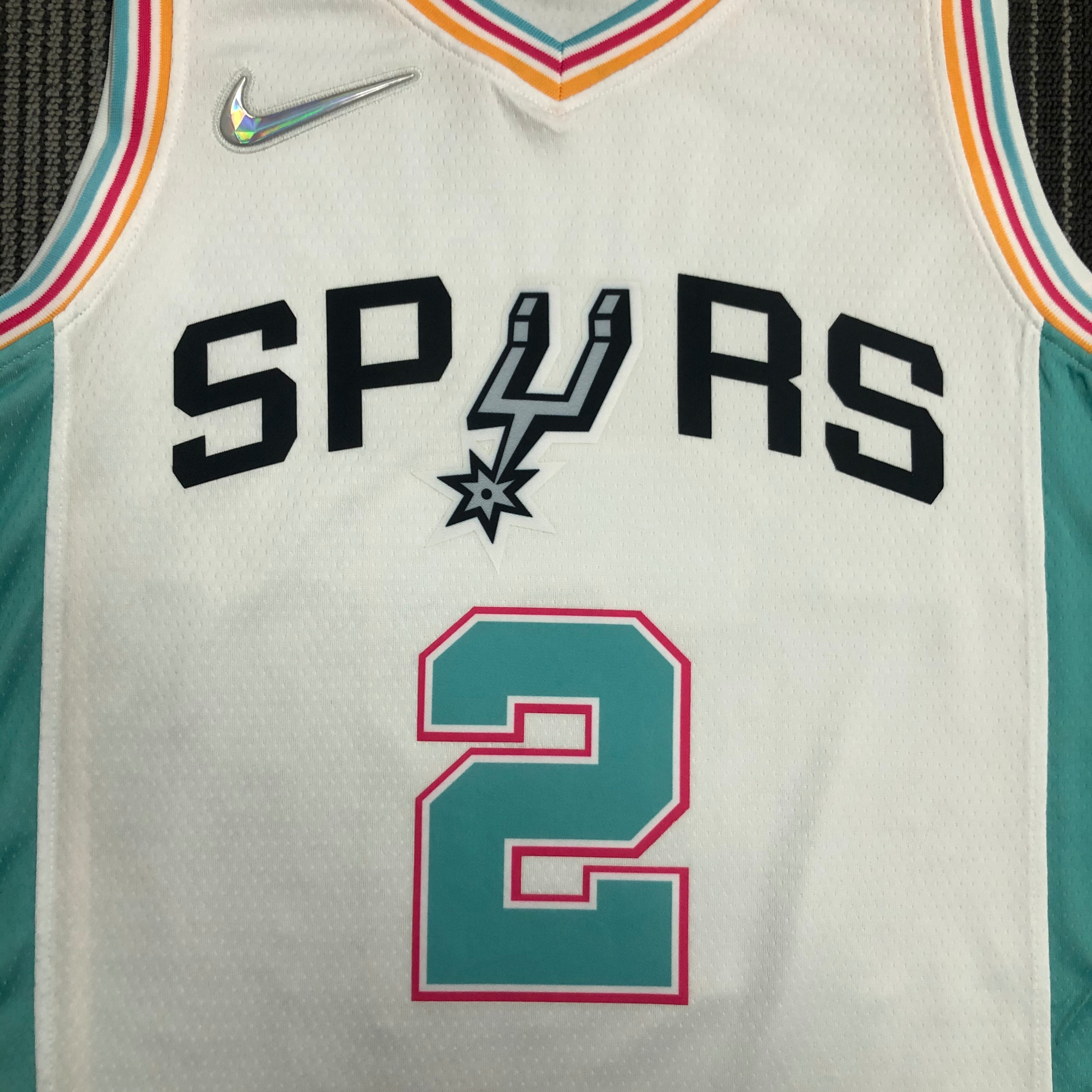 NBA Men 75th Anniversary Season 2022 San Antonio Spurs White #2 LEONARD Jersey High Quality Name and Number Print - leoleo123123