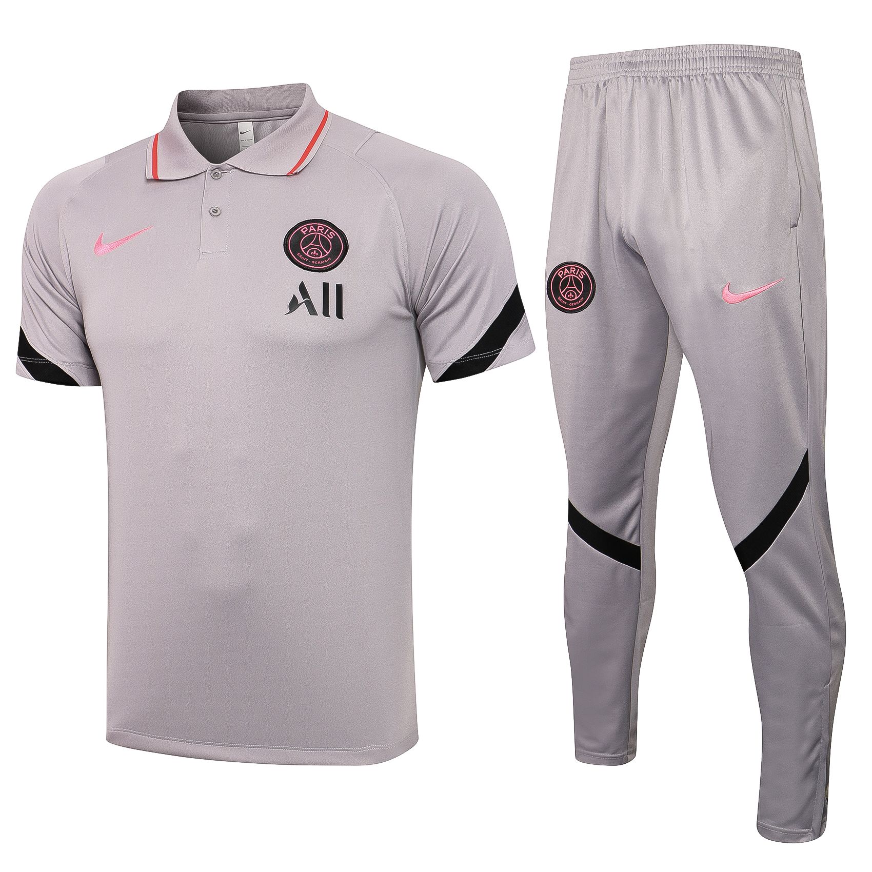 21-22 PSG Grey Polo Training Tracksuit Thai Quality - leoleo123123