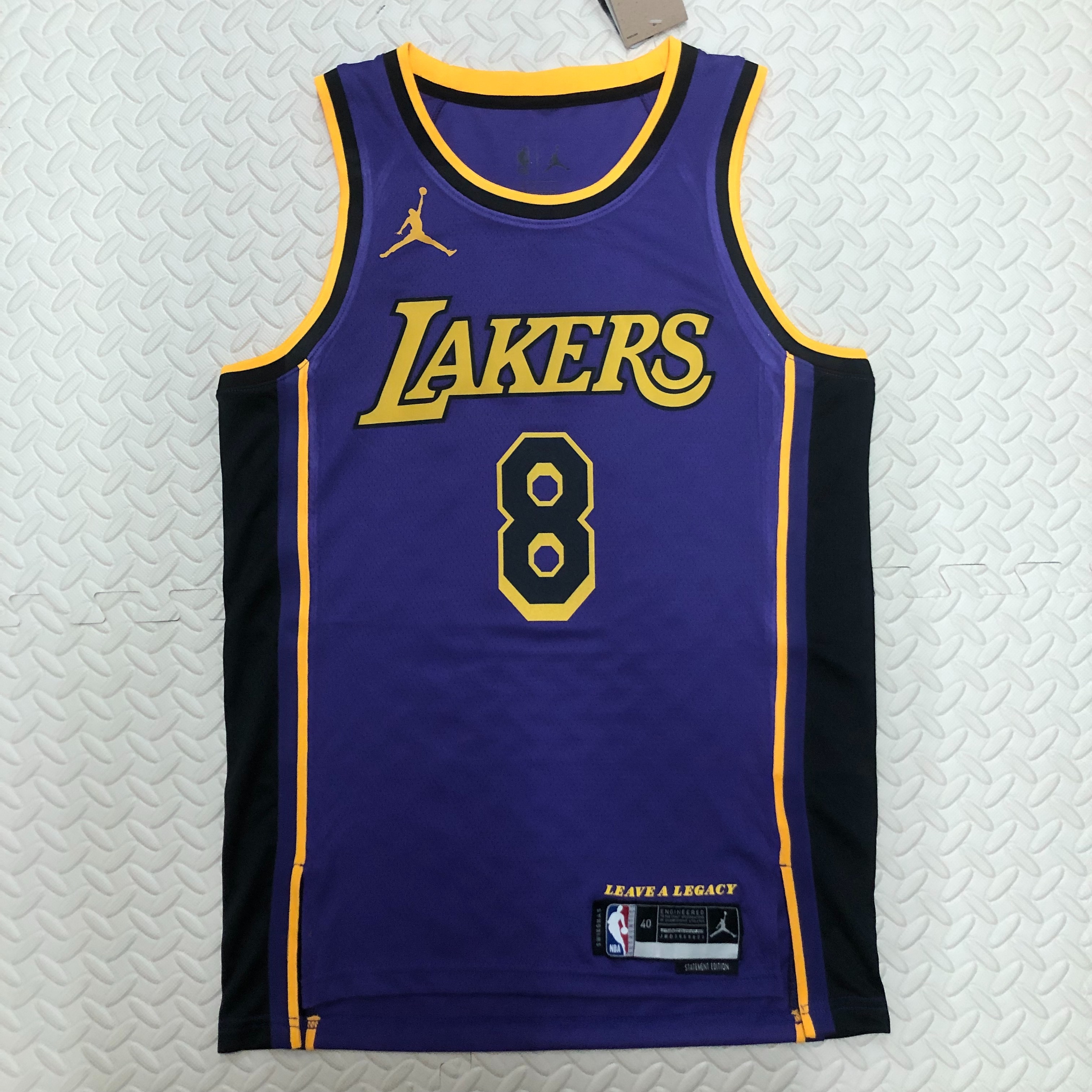 NBA Men Season 2023 Los Angeles Lakers Purple with Jordan Logo #8 BRYANT Jersey High Quality Name and Number Print - leoleo123123