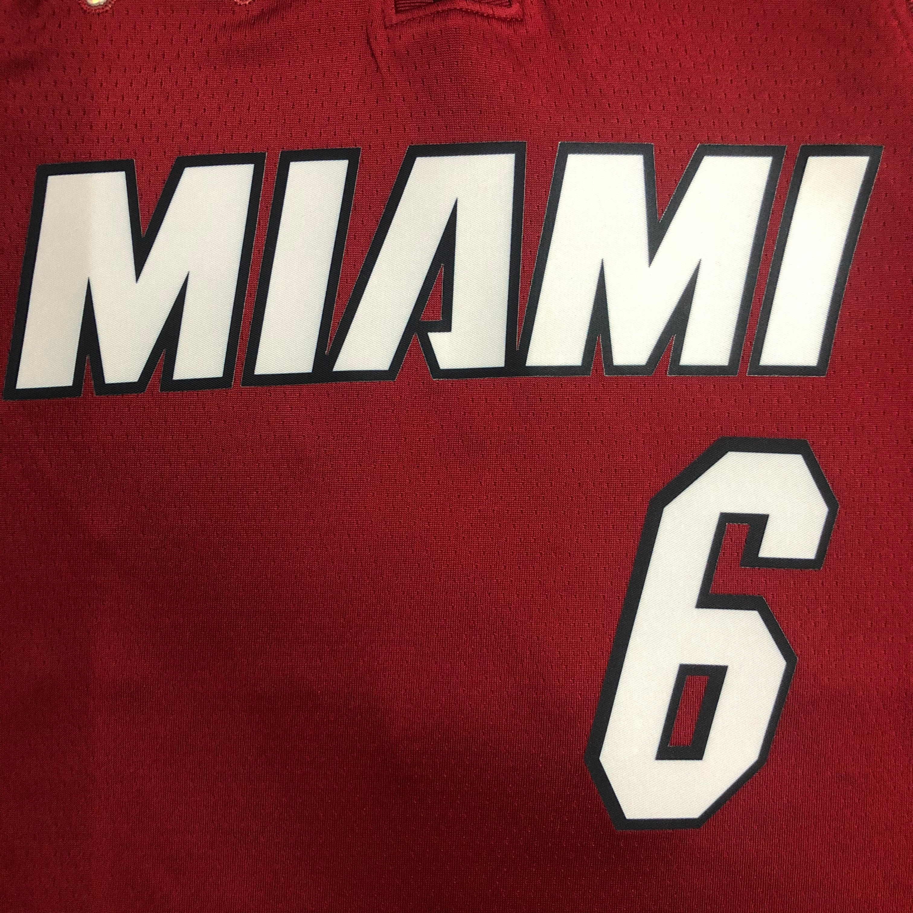 NBA Men 75th Anniversary Miami Heat Red #6 JAMES Jersey High Quality Name and Number Print - leoleo123123