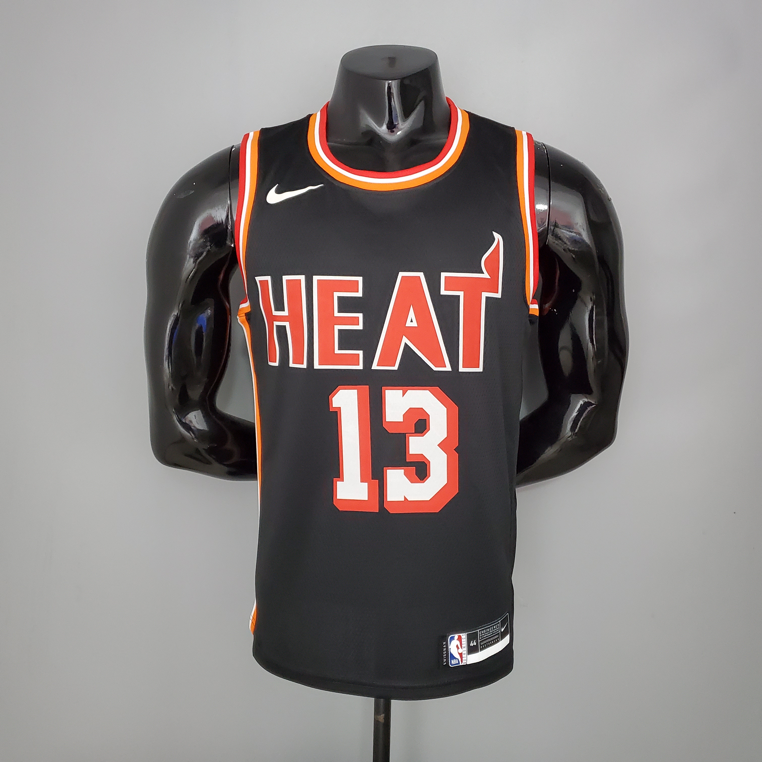 NBA Men Season 2018 Miami Heat Black #13 ADEBAYO Jersey High Quality Name and Number Print - leoleo123123
