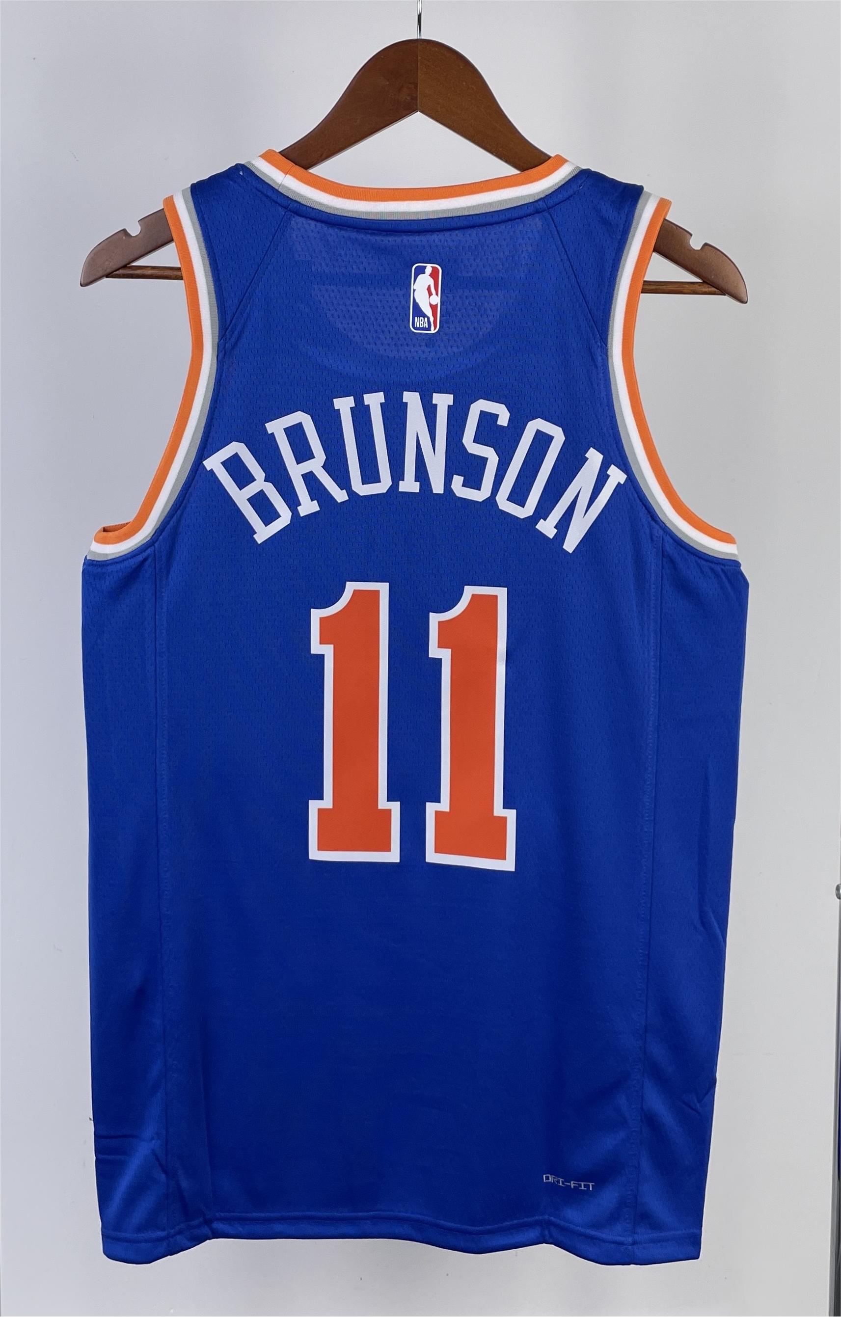 NBA Men 2023 New York Knicks Blue #11 BRUNSON Jersey High Quality Name and Number Print - leoleo123123