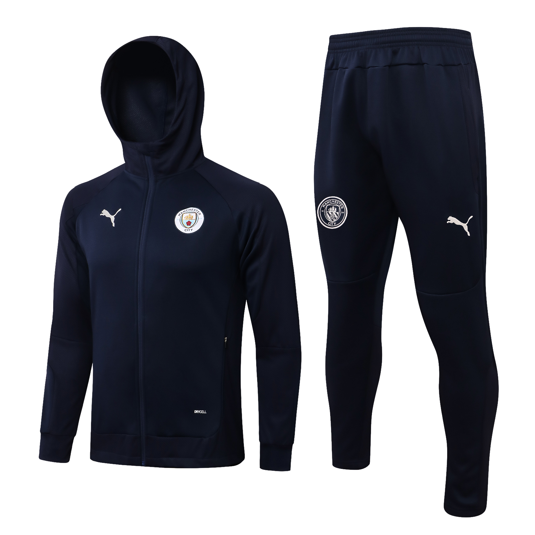 21-22 Man City Black Jacket Tracksuit with Cap Thai Quality - leoleo123123