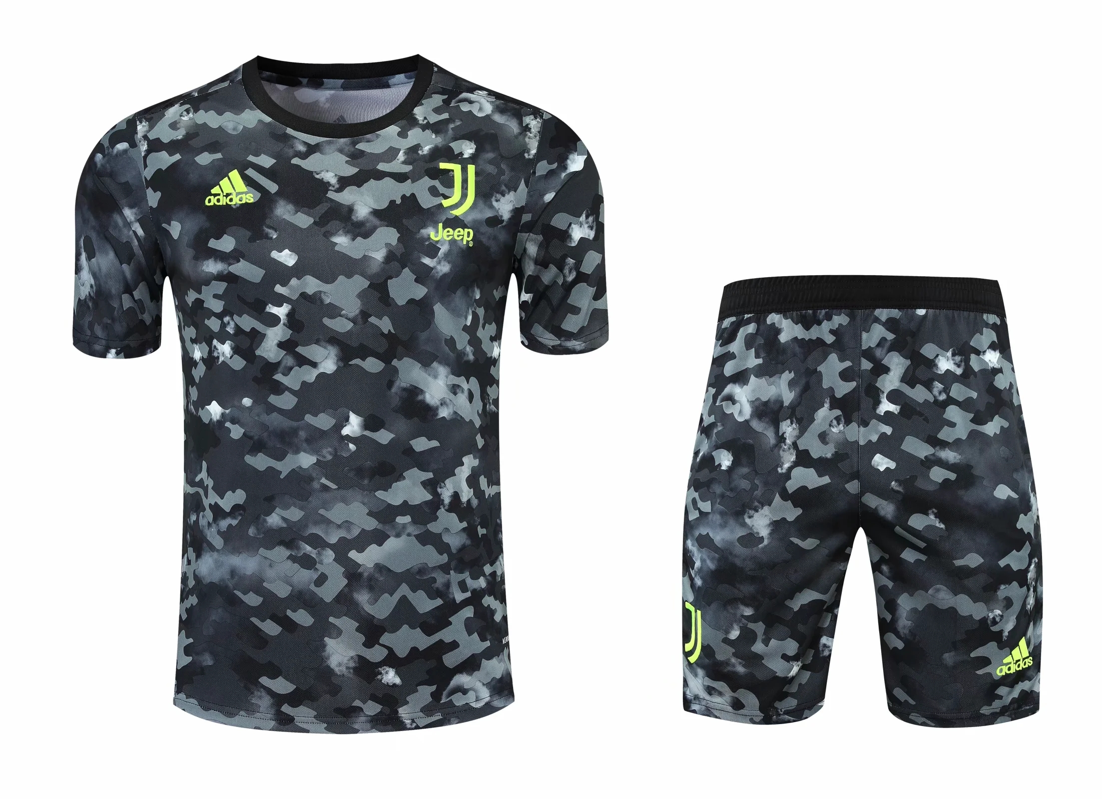21-22 Juventus Camouflage Training Set--Short sleeve and Short Pant Training Tracksuit - leoleo123123