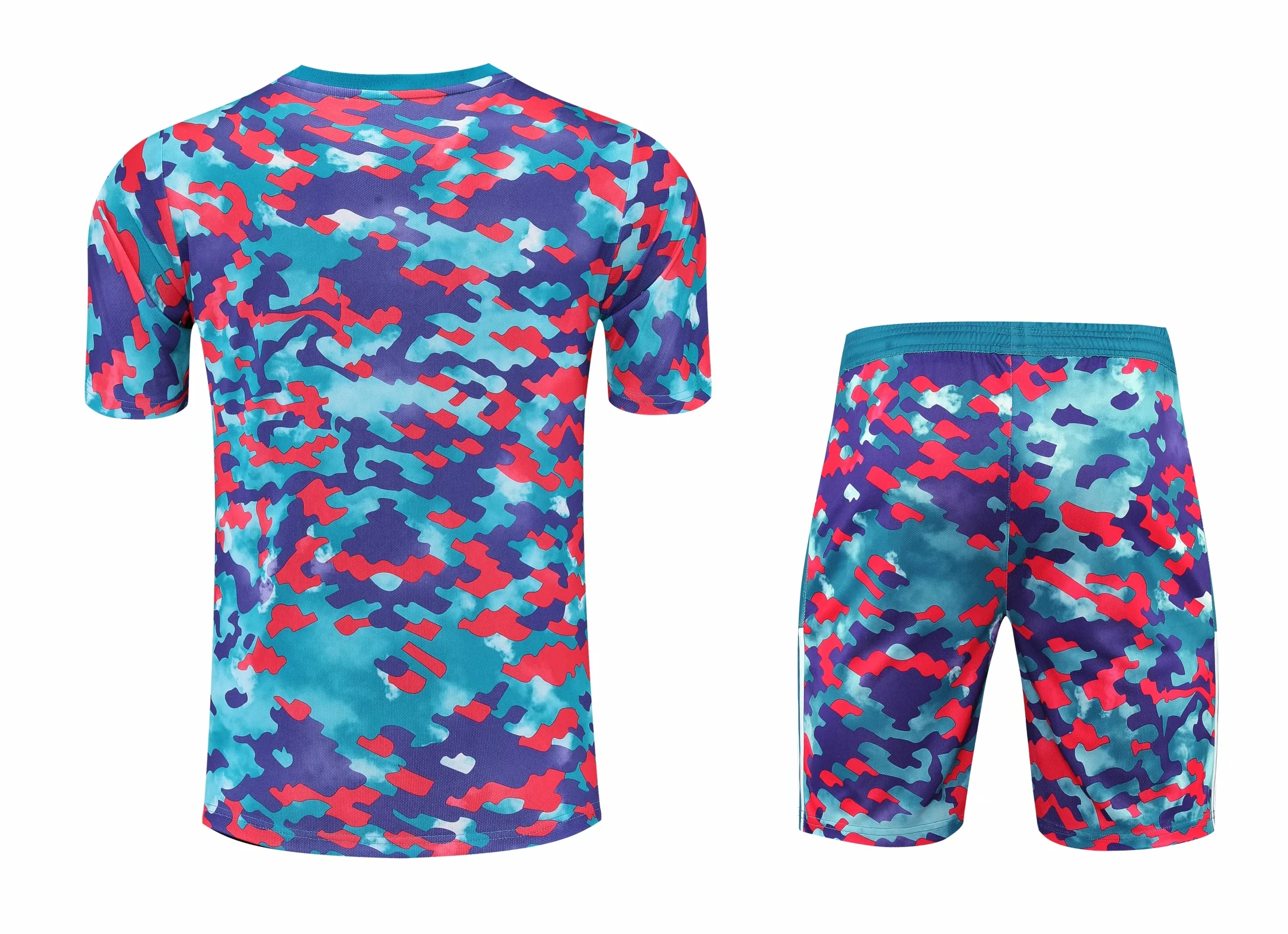 21-22 Real Madrid Camouflage Training Set--Short sleeve and Short Pant Training Tracksuit - leoleo123123