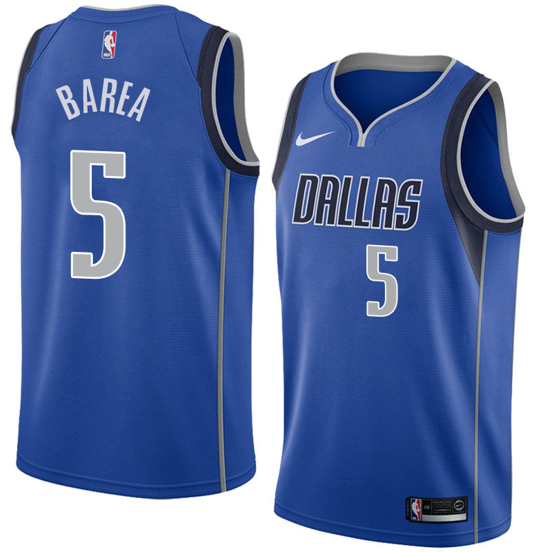 NBA Men Dallas Mavericks Blue #5 BAREA Jersey High Quality Name and Number Print - leoleo123123