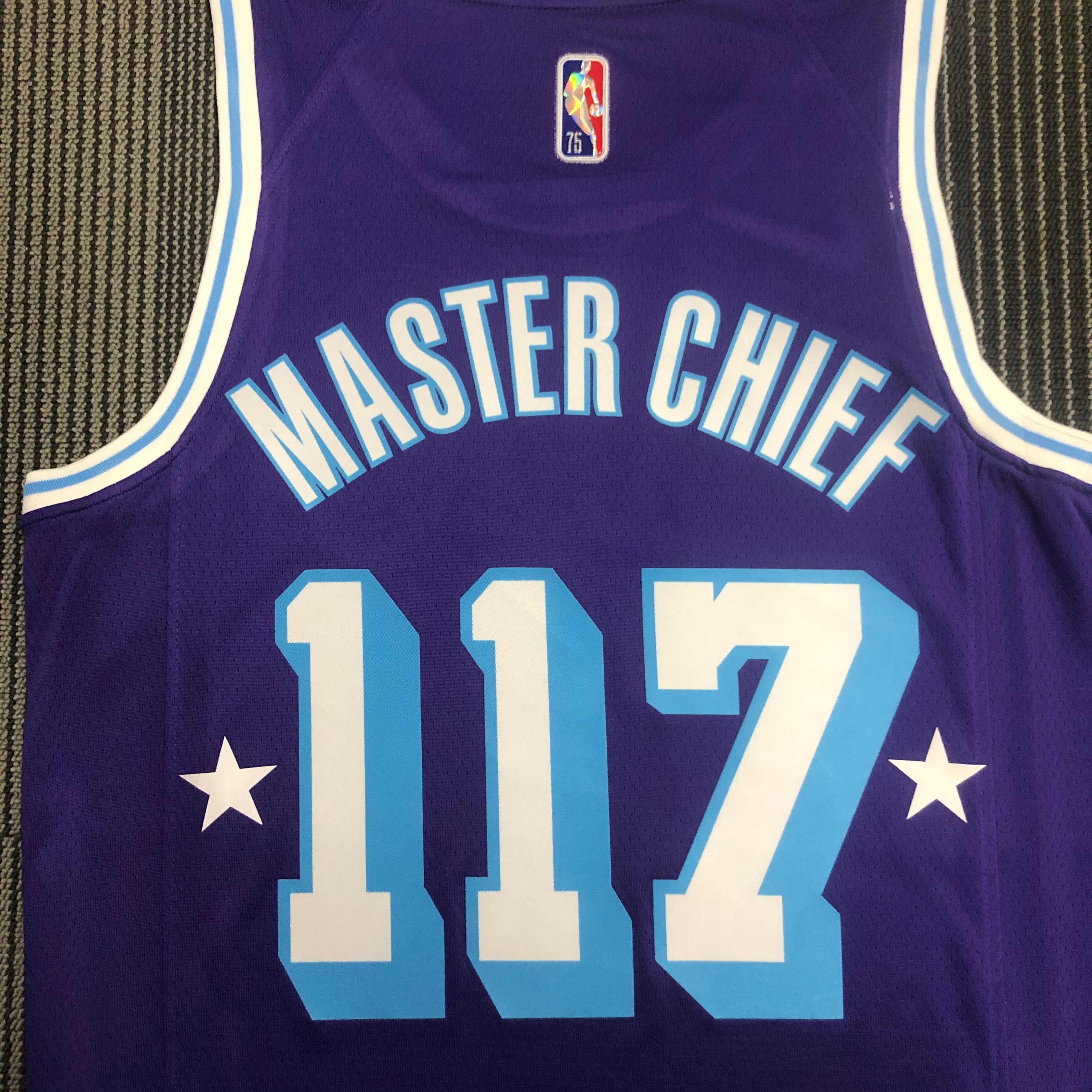 NBA Season 2022 75th Anniversary X-BOX Los Angeles Lakers Purple Round Neck #117 Jersey High Quality Name and Number Print - leoleo123123