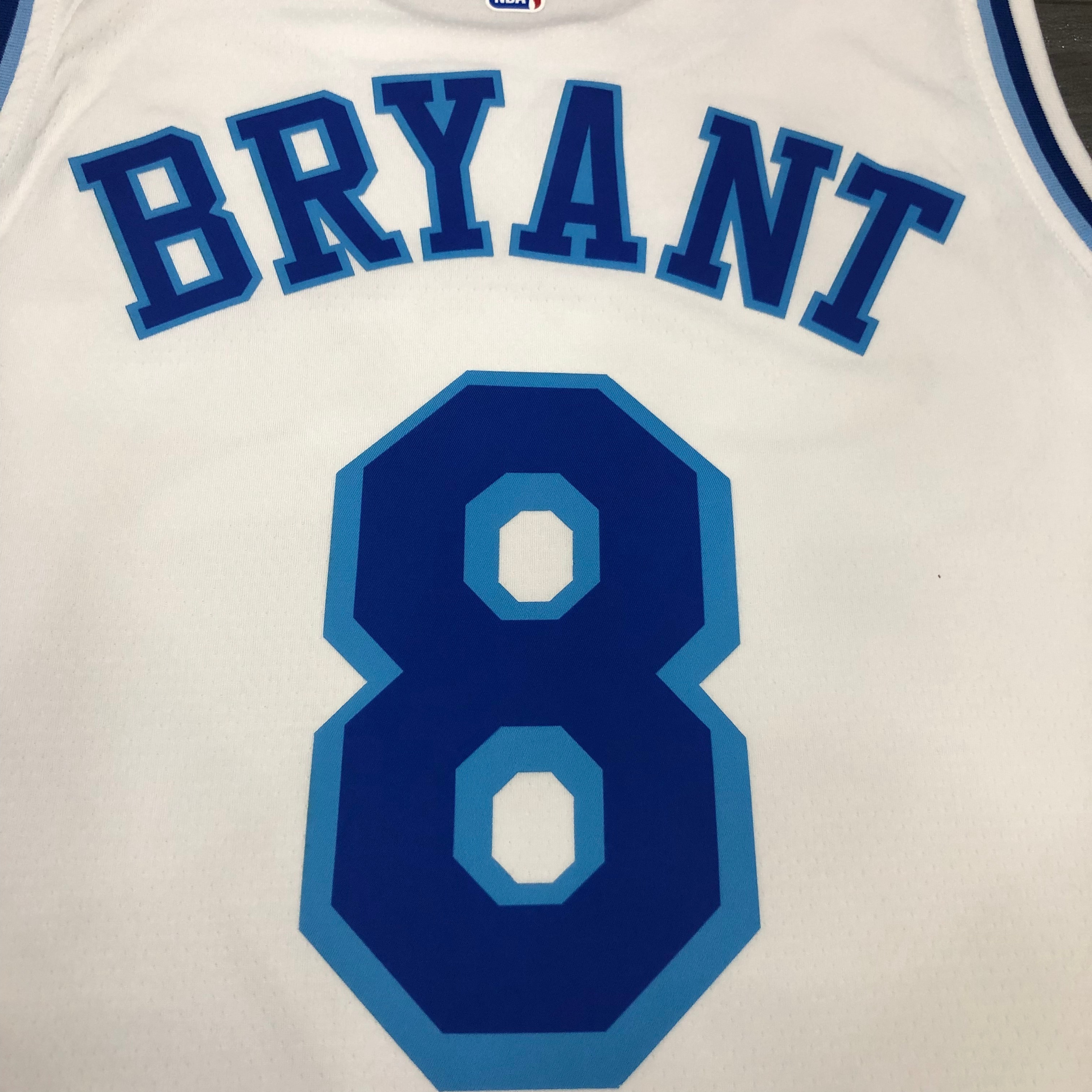 NBA Men Los Angeles Lakers Retro in Latin with Crenshaw #8 BRYANT white Round Neck Jersey High Quality Name and Number Print - leoleo123123