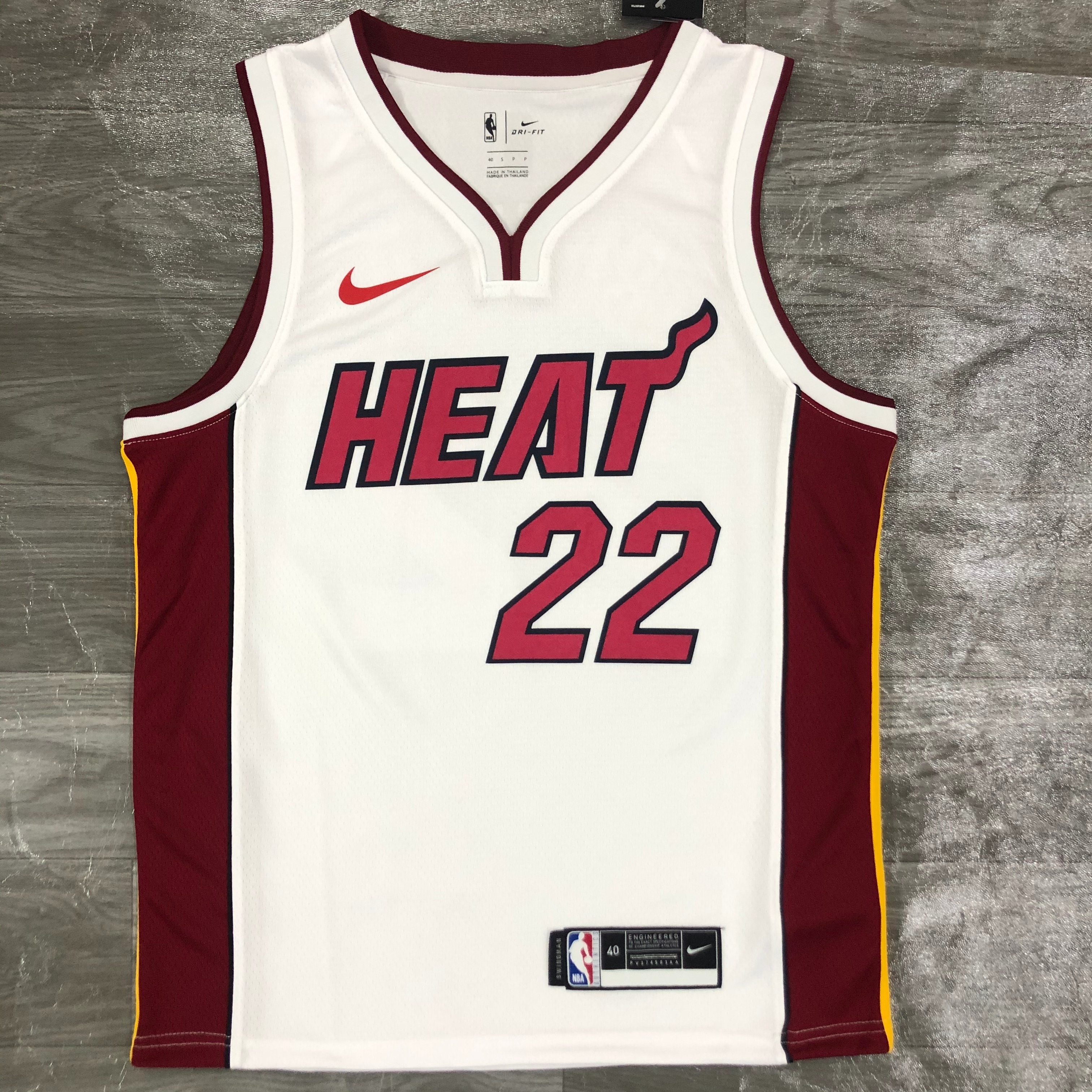 NBA Men Miami Heat White #22 BUTLER Jersey High Quality Name and Number Print - leoleo123123