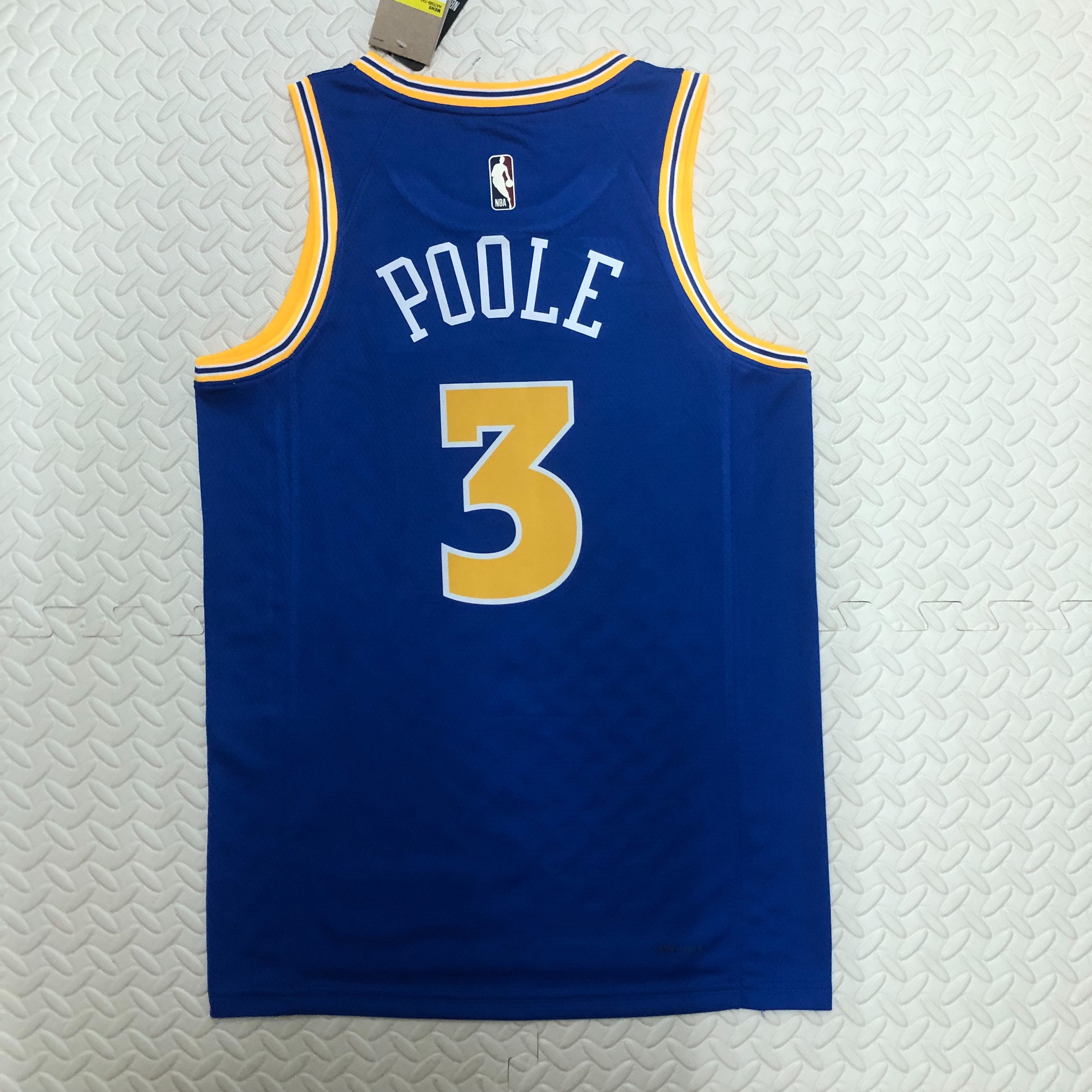 NBA Men Season 2023 Golden State Warriors Blue Retro #3 POOLE Jersey High Quality Name and Number Print - leoleo123123
