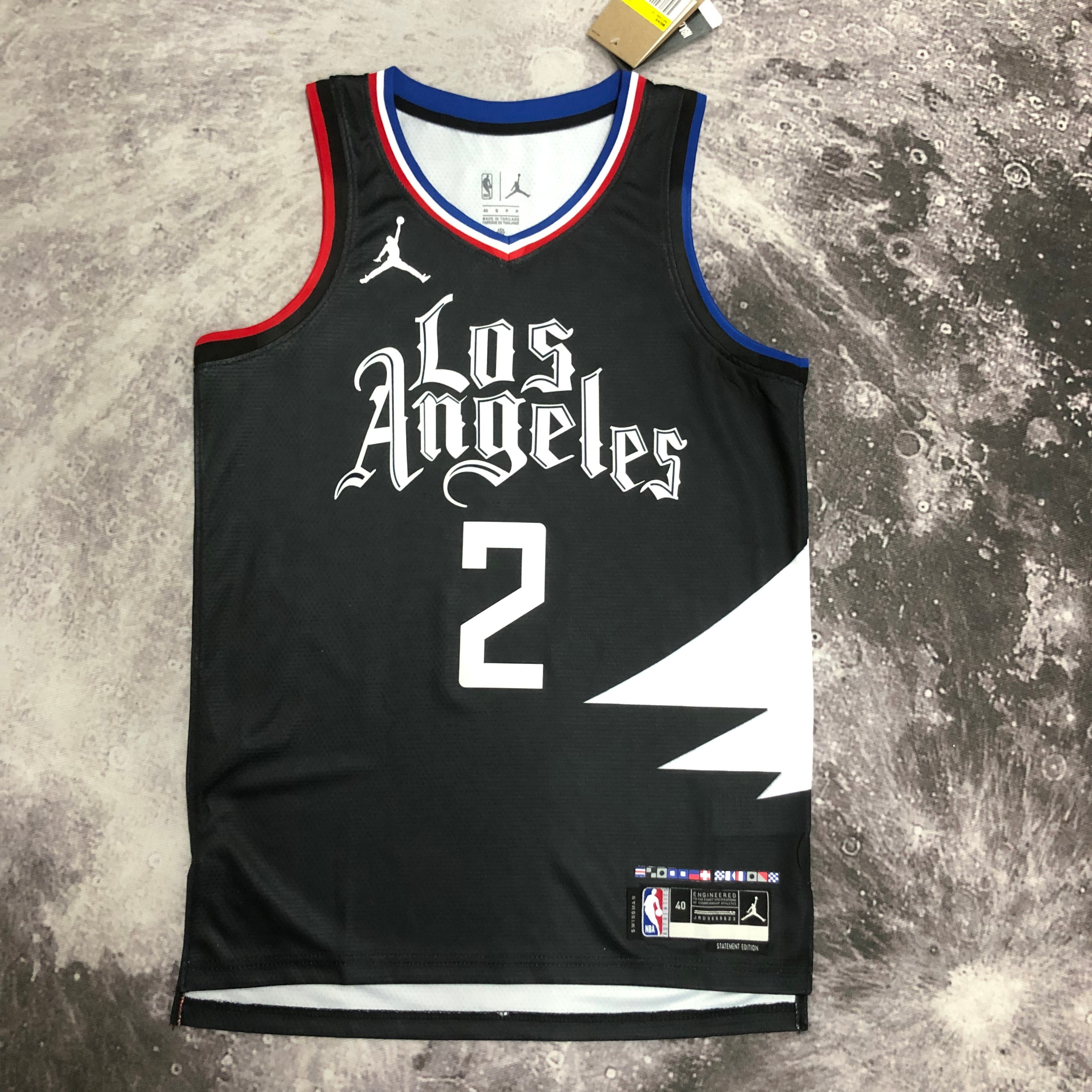 NBA Men 2023 Los Angeles Clippers Black with Jordan Logo #2 LEONARD Jersey High Quality Name and Number Print - leoleo123123
