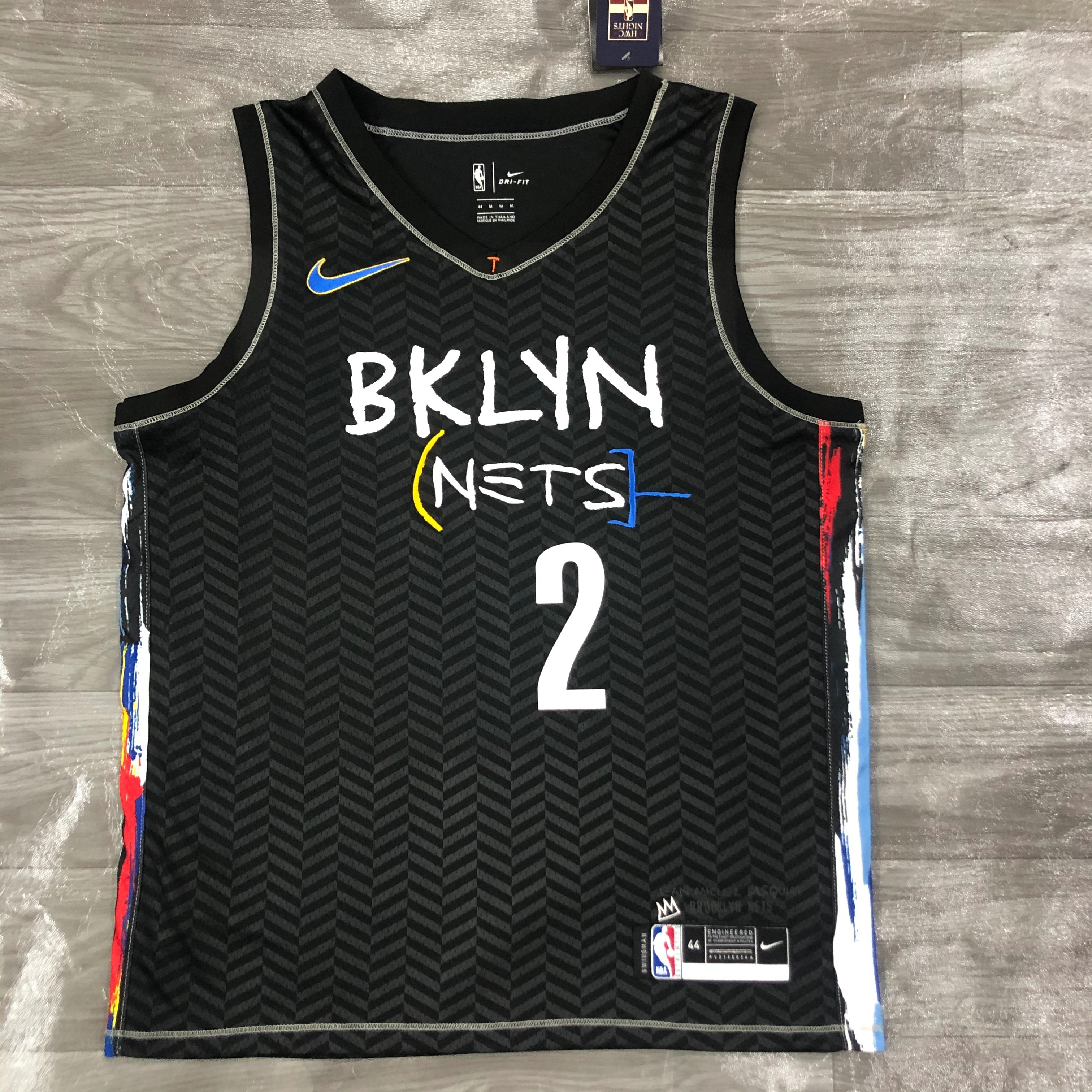 NBA Men Season 2021 Brooklyn Nets Black City #2 GRIFFIN Jersey High Quality Name and Number Print - leoleo123123