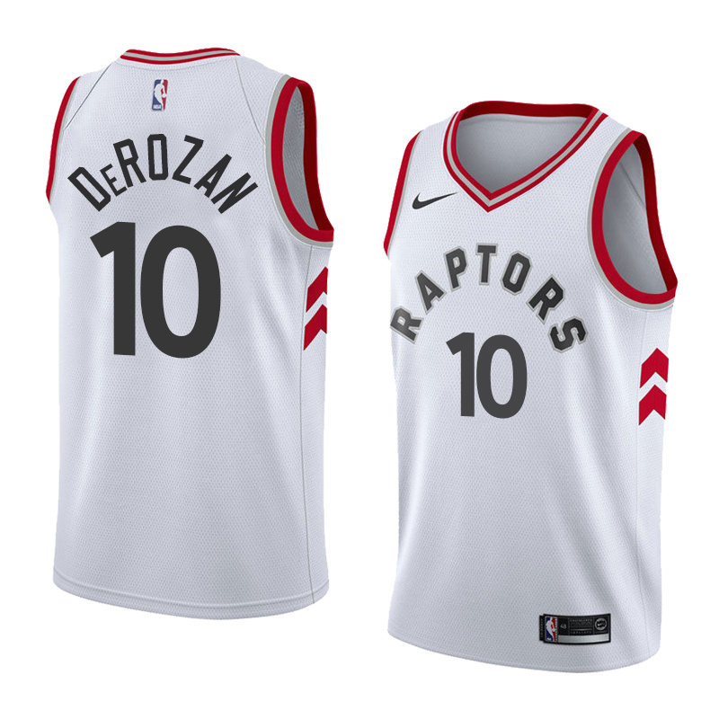 NBA Toronto Raptors #10 DEROZAN White Jersey High Quality Name and Number Print - leoleo123123