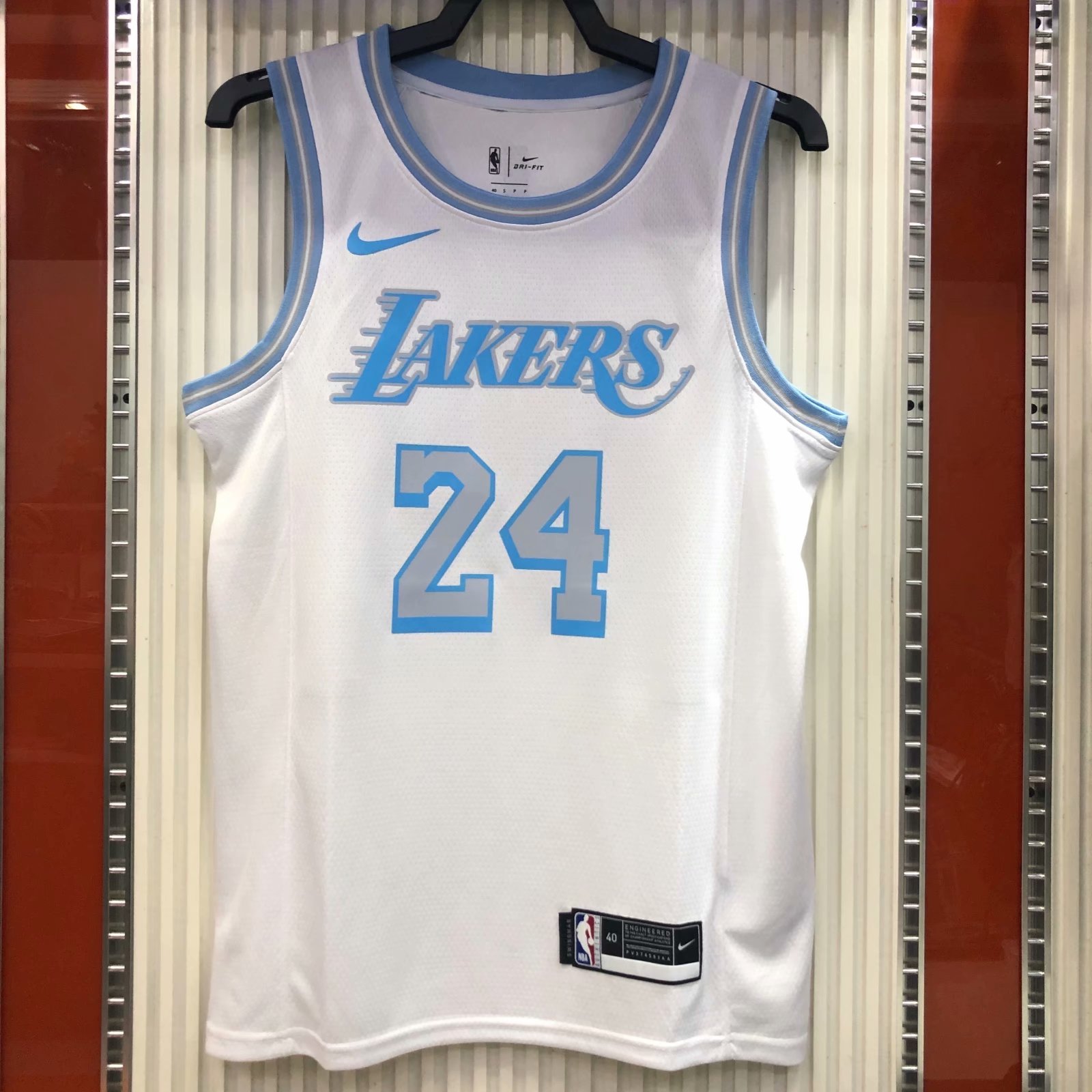 NBA Men Season 2021 Los Angeles Lakers White Round Neck #24 BRYANT Jersey High Quality Name and Number Print - leoleo123123
