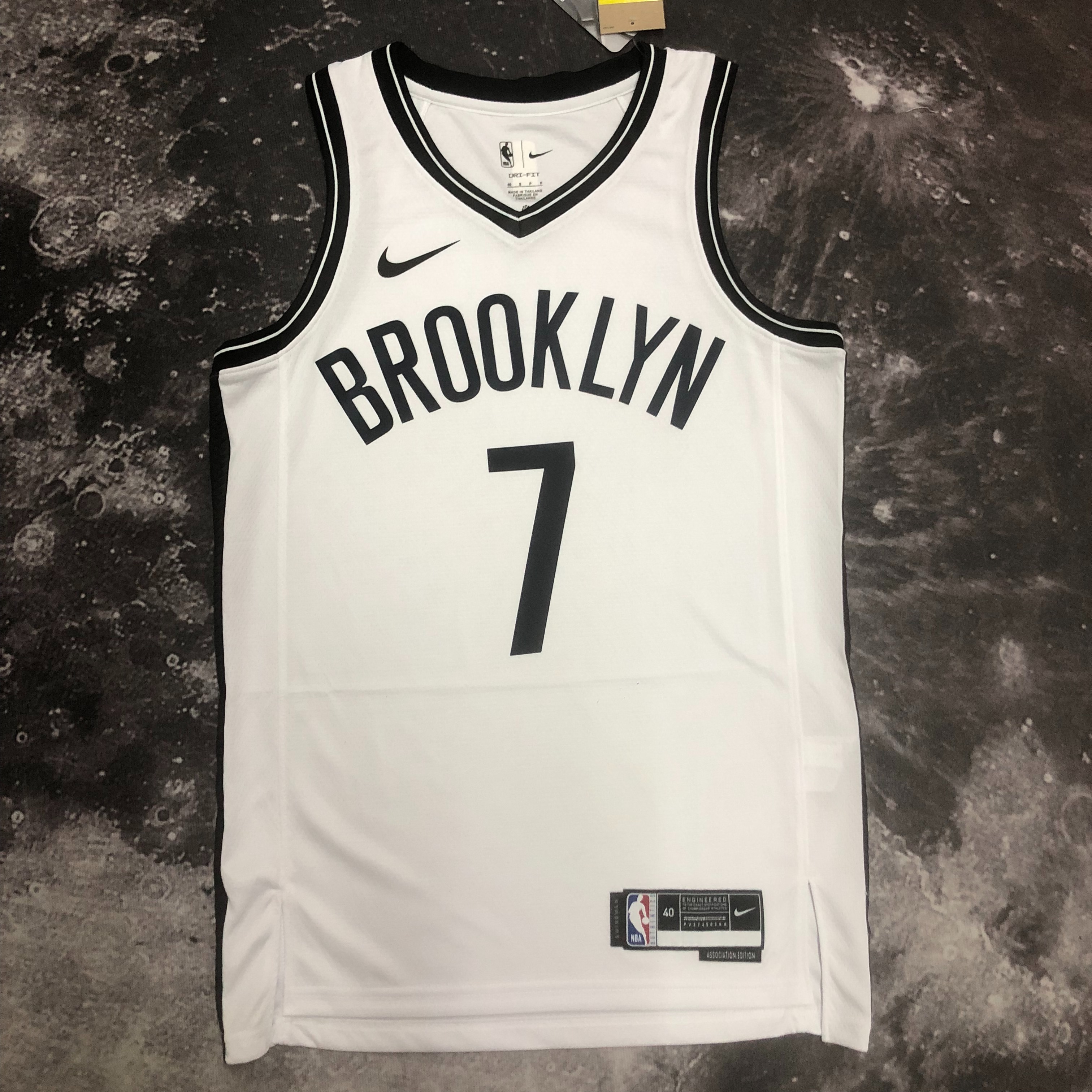 NBA Men 2023 Brooklyn Nets White #7 DURANT Jersey High Quality Name and Number Print - leoleo123123
