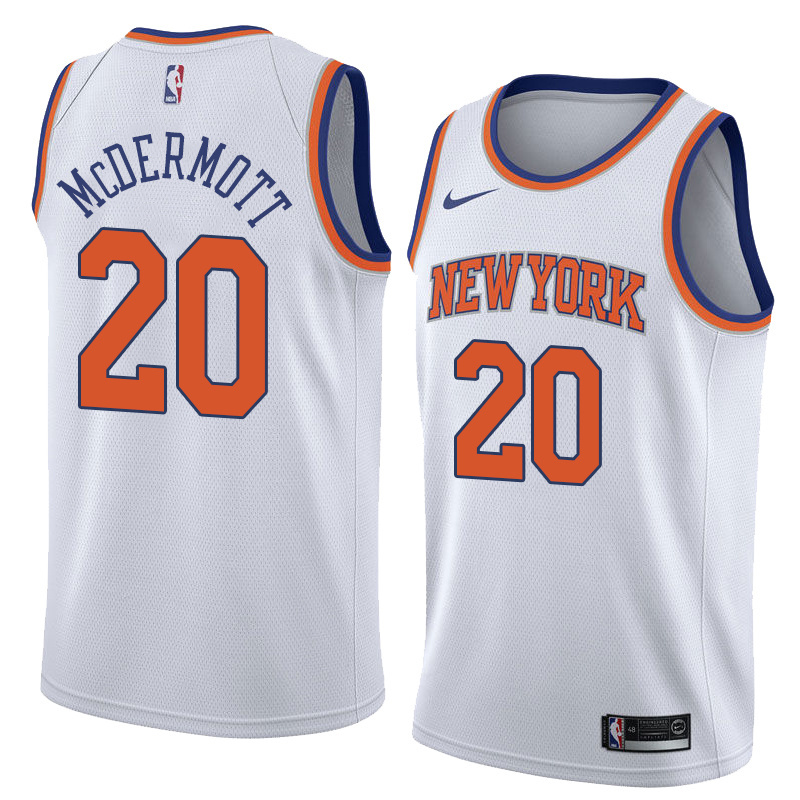 NBA Men New York Knicks White #20 McDERMOTT Jersey High Quality Name and Number Print - leoleo123123