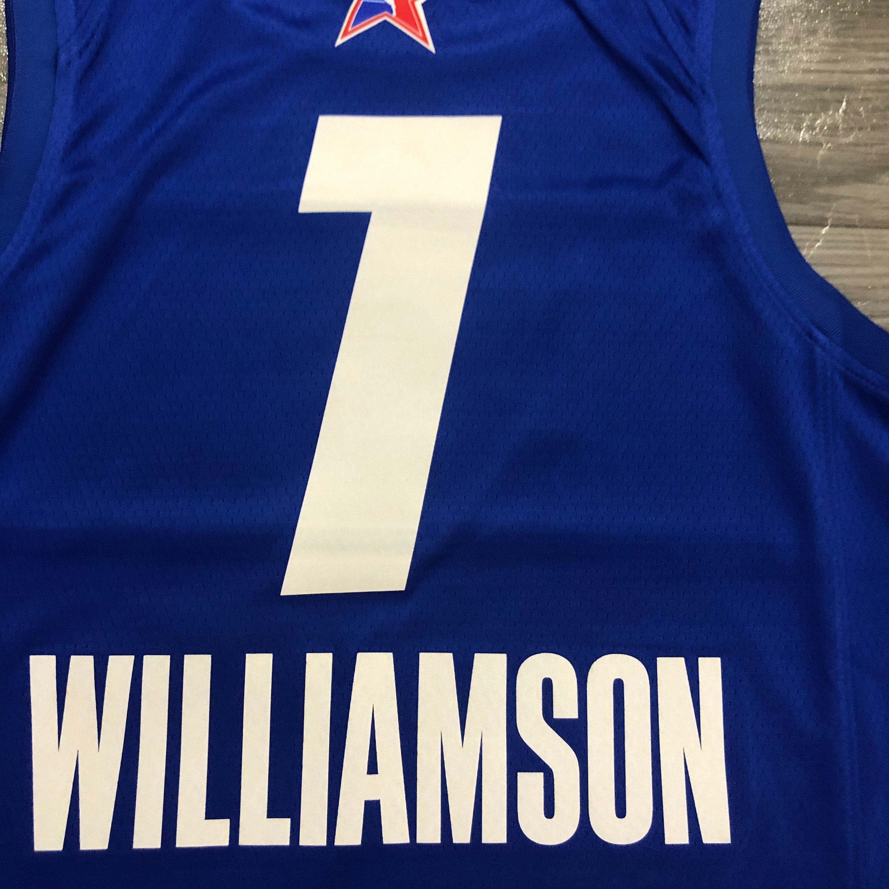 NBA Men 2021 All Star Jerseys Blue #1 WILLIAMSON Jersey High Quality Name and Number Print - leoleo123123
