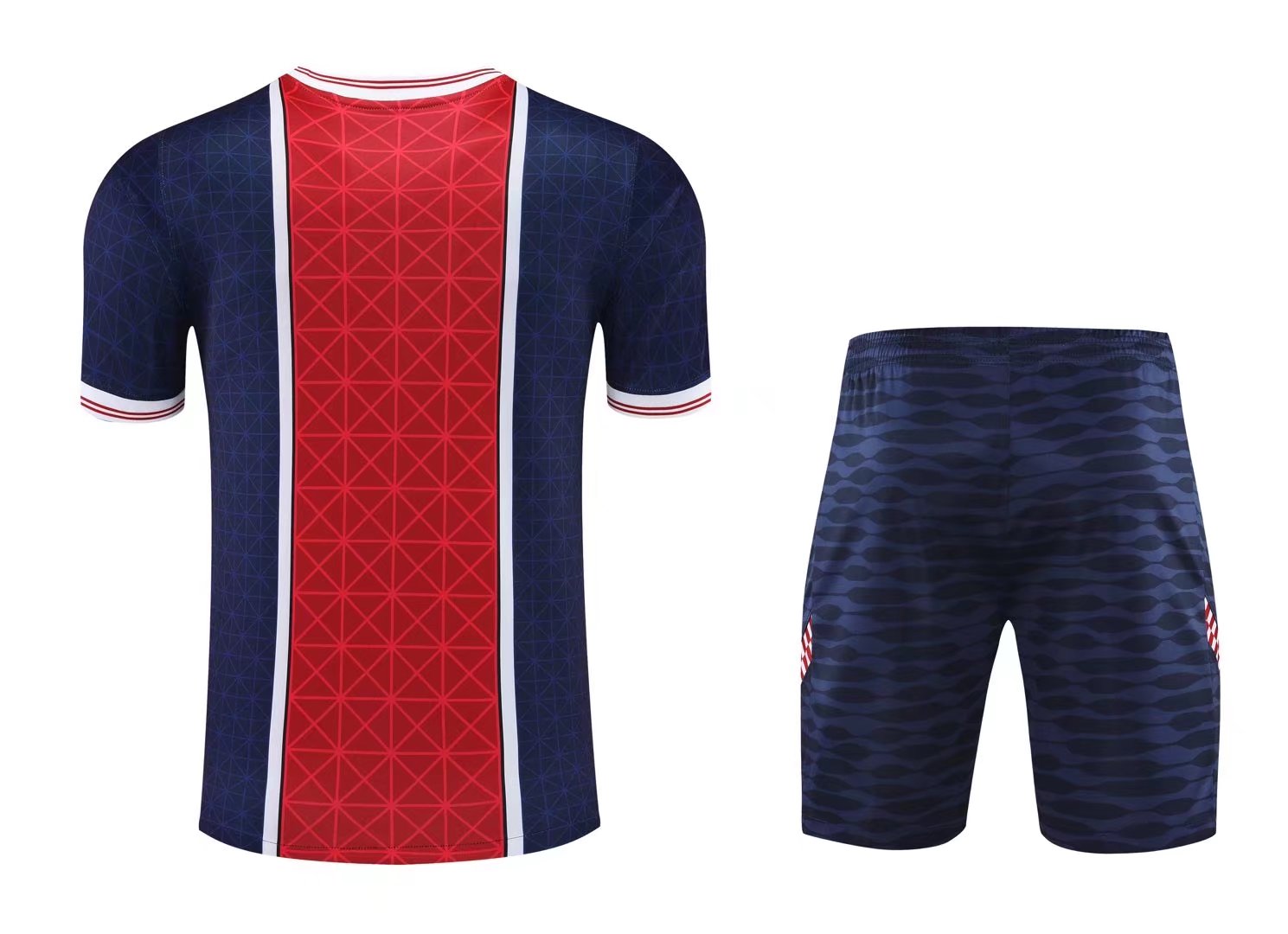21/22 PSG Training Jersey Red With Blue Training Tracksuit - leoleo123123